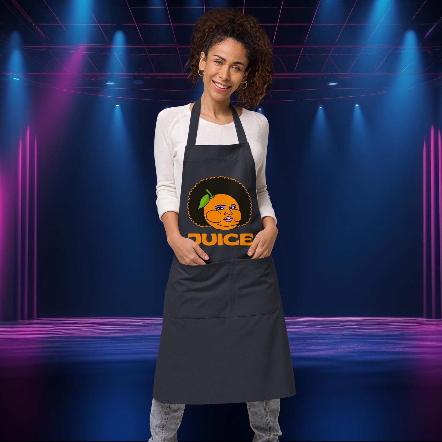 Blame It On My Juice Lizzo Merch Lizzo Gift Song Lyrics Lizzo Organic cotton apron Navy Aprons Lizzo Music Next Cult Brand
