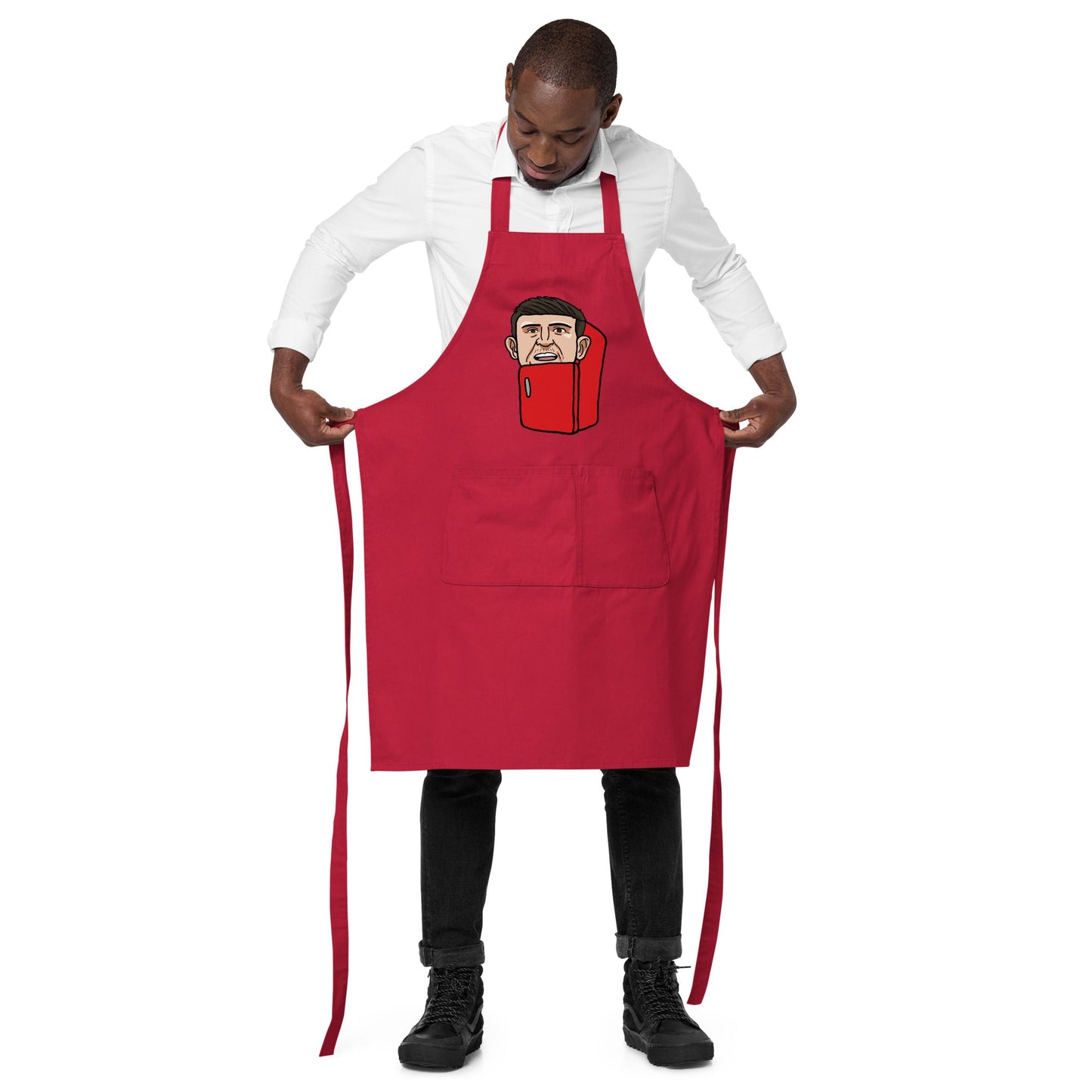 Harry ''The Fridge'' Maguire Organic Cotton Apron Aprons Football Harry Maguire Manchester United The Fridge Next Cult Brand