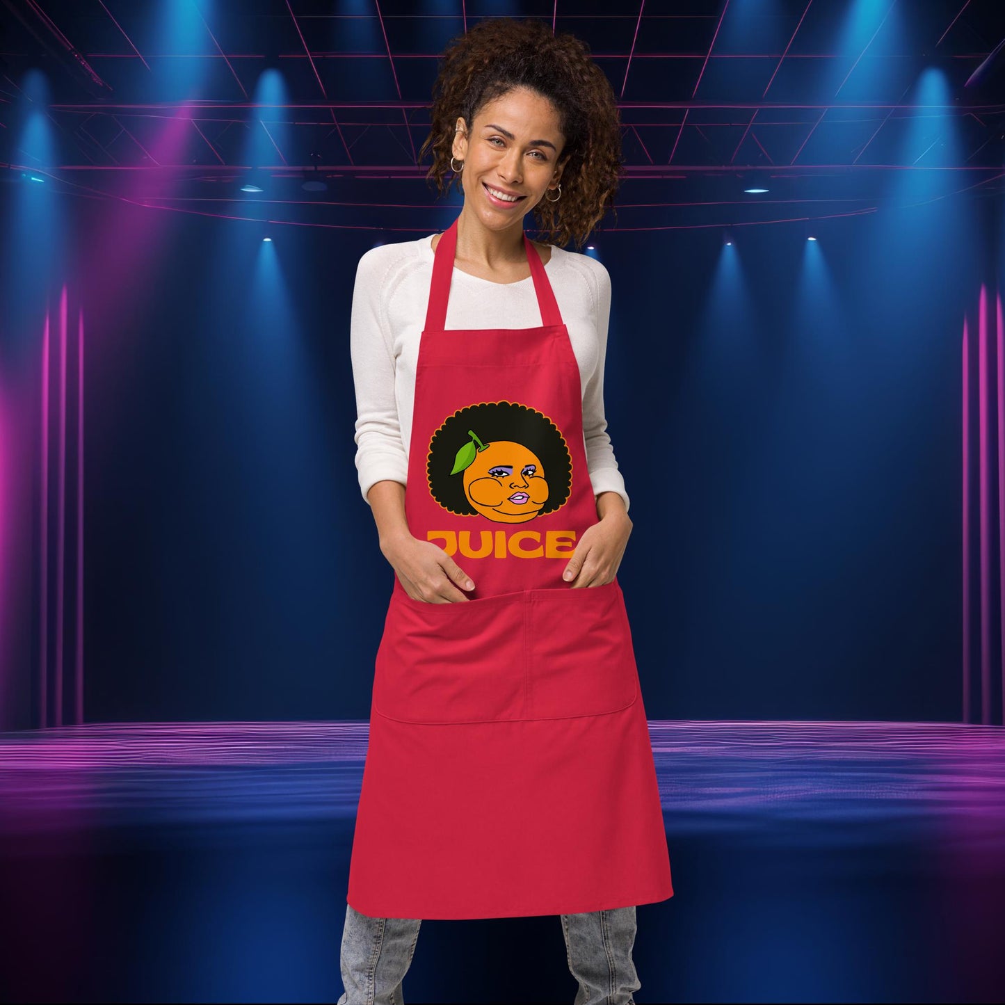 Blame It On My Juice Lizzo Merch Lizzo Gift Song Lyrics Lizzo Organic cotton apron Red Aprons Lizzo Music Next Cult Brand
