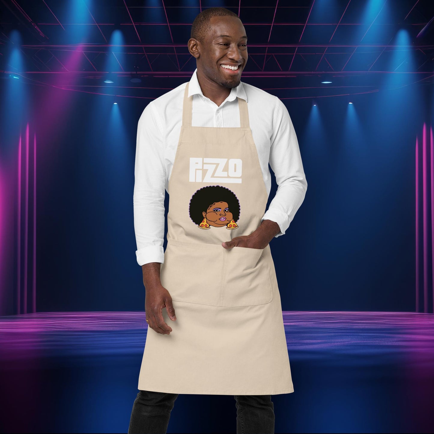 Pizzo Lizzo Pizza Lizzo Merch Lizzo Gift Song Lyrics Lizzo Organic cotton apron Rope Aprons Lizzo Music Next Cult Brand