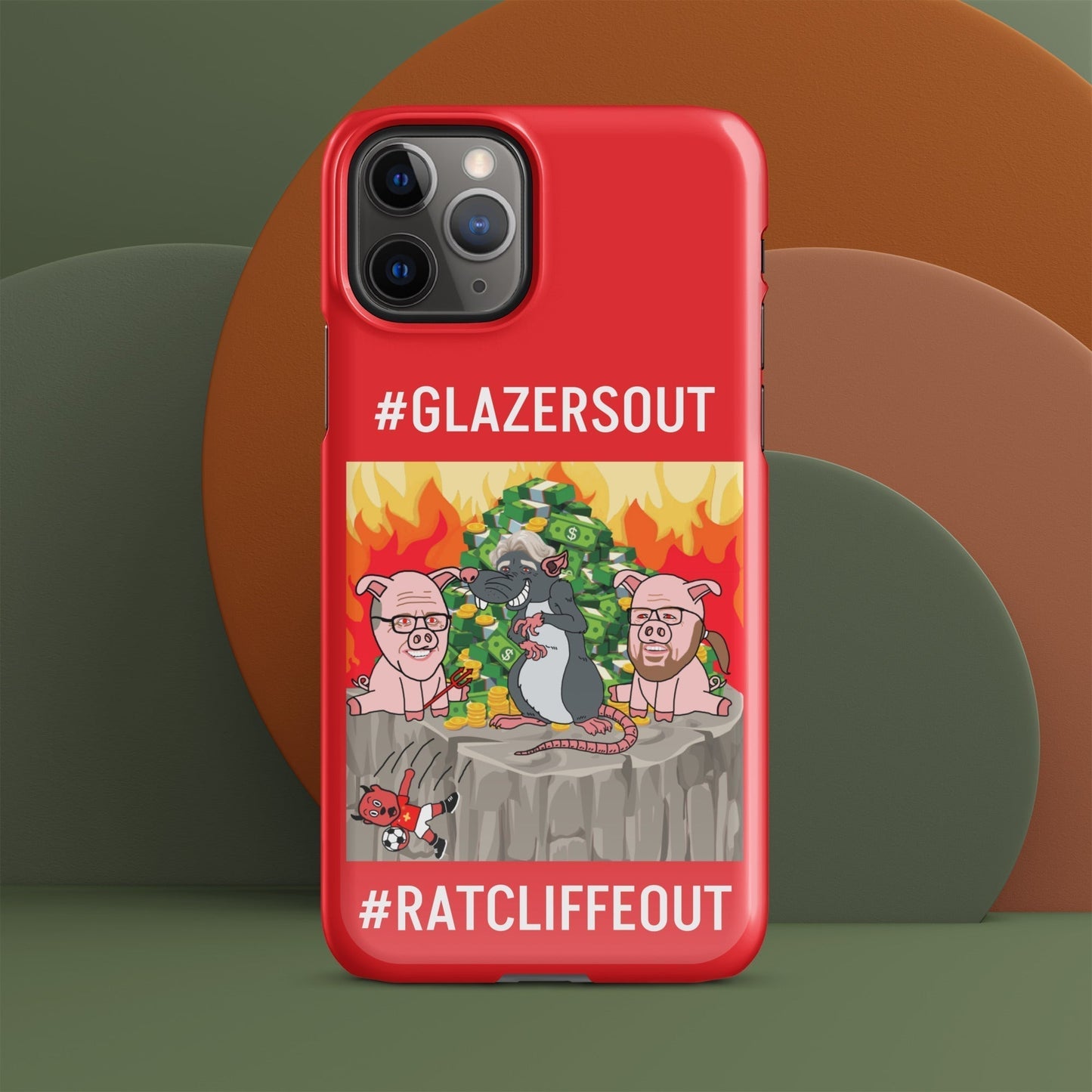 Manchester United Ratcliffe Out, Glazers Out Snap case for iPhone® red Glossy iPhone 11 Pro Mobile Phone Cases Football GlazersOut Manchester United RatcliffeOut Next Cult Brand