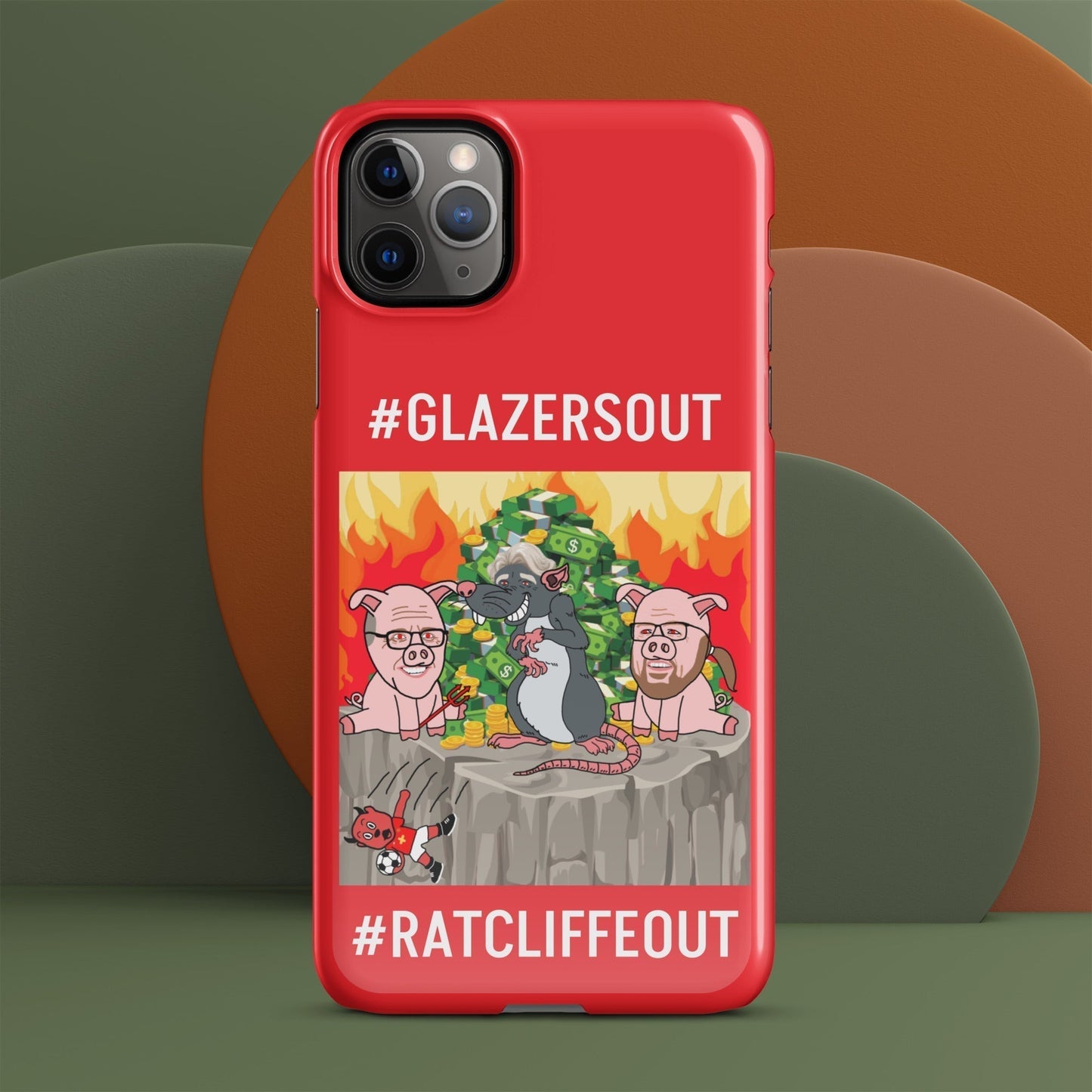 Manchester United Ratcliffe Out, Glazers Out Snap case for iPhone® red Glossy iPhone 11 Pro Max Mobile Phone Cases Football GlazersOut Manchester United RatcliffeOut Next Cult Brand