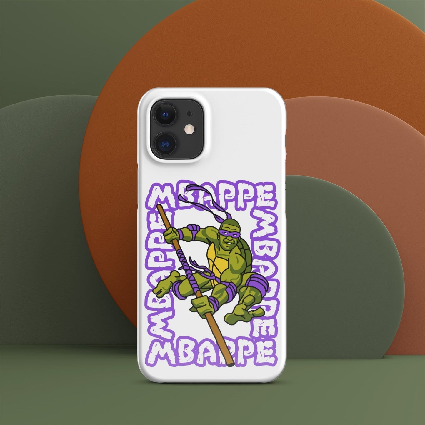Kylian Mbappe Purple Ninja Turtle Donatello Snap case for iPhone® Glossy iPhone 12 Mini Mobile Phone Cases Football Kylian Mbappe Ninja Turtles PSG Real Madrid Next Cult Brand