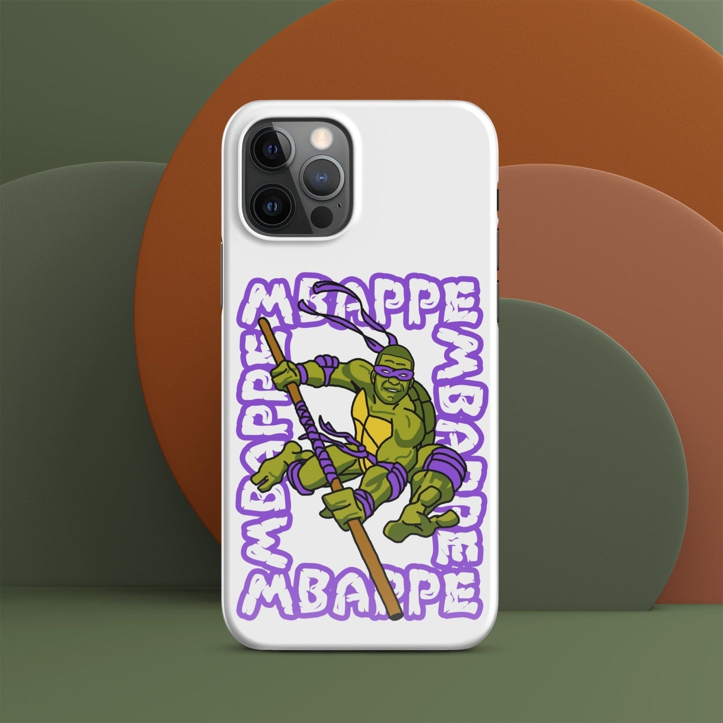 Kylian Mbappe Purple Ninja Turtle Donatello Snap case for iPhone® Glossy iPhone 12 Pro Mobile Phone Cases Football Kylian Mbappe Ninja Turtles PSG Real Madrid Next Cult Brand