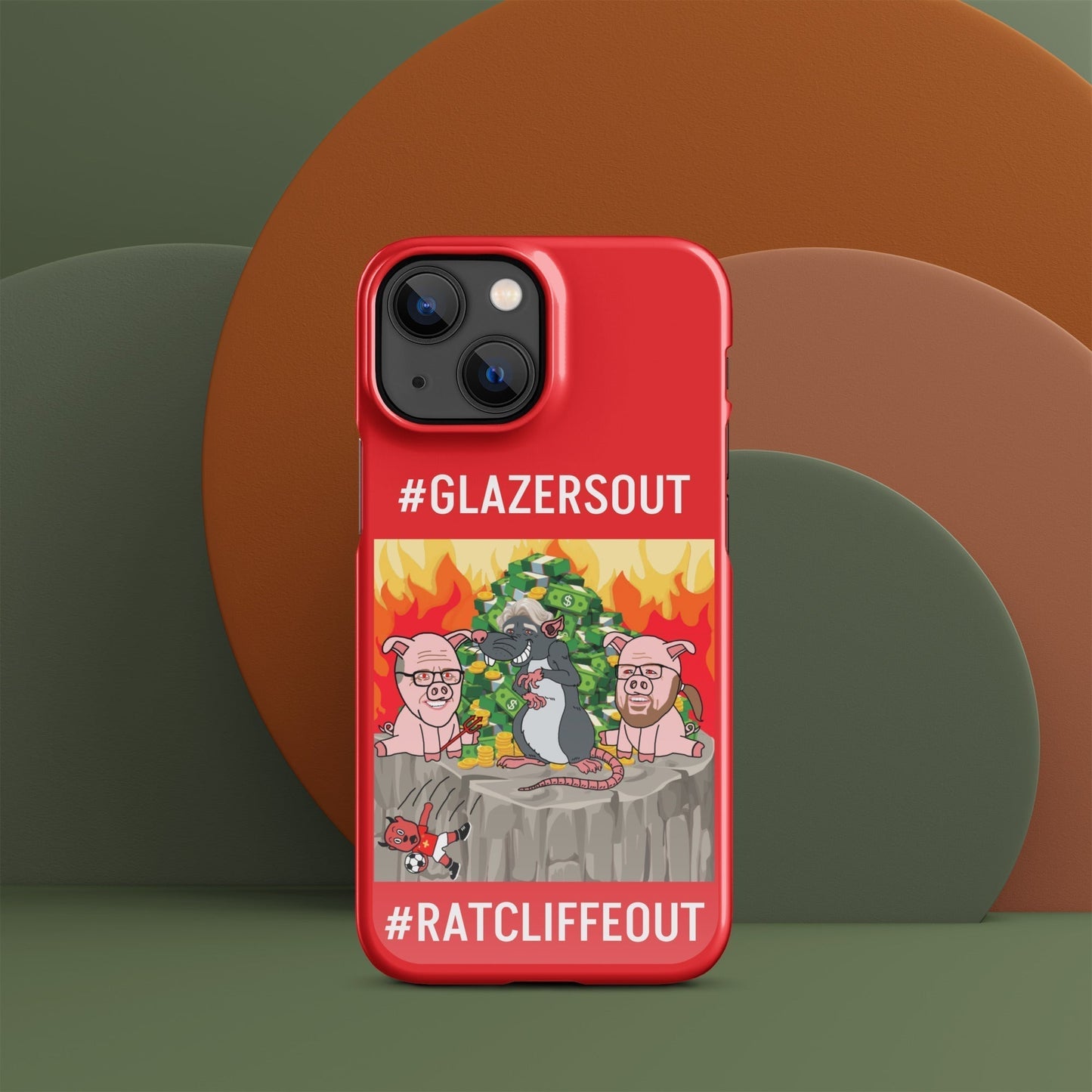 Manchester United Ratcliffe Out, Glazers Out Snap case for iPhone® red Glossy iPhone 13 Mini Mobile Phone Cases Football GlazersOut Manchester United RatcliffeOut Next Cult Brand