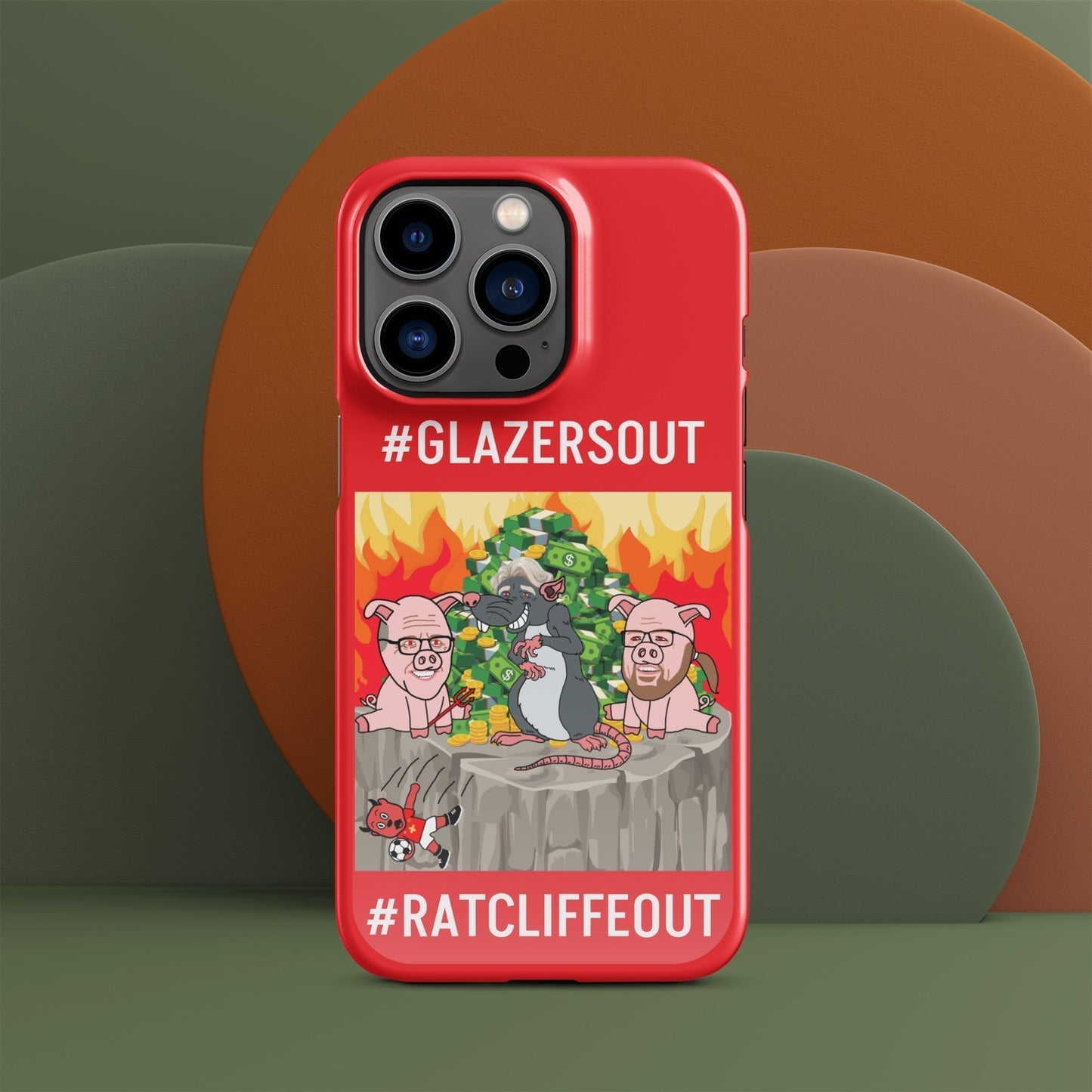 Manchester United Ratcliffe Out, Glazers Out Snap case for iPhone® red Glossy iPhone 13 Pro Mobile Phone Cases Football GlazersOut Manchester United RatcliffeOut Next Cult Brand
