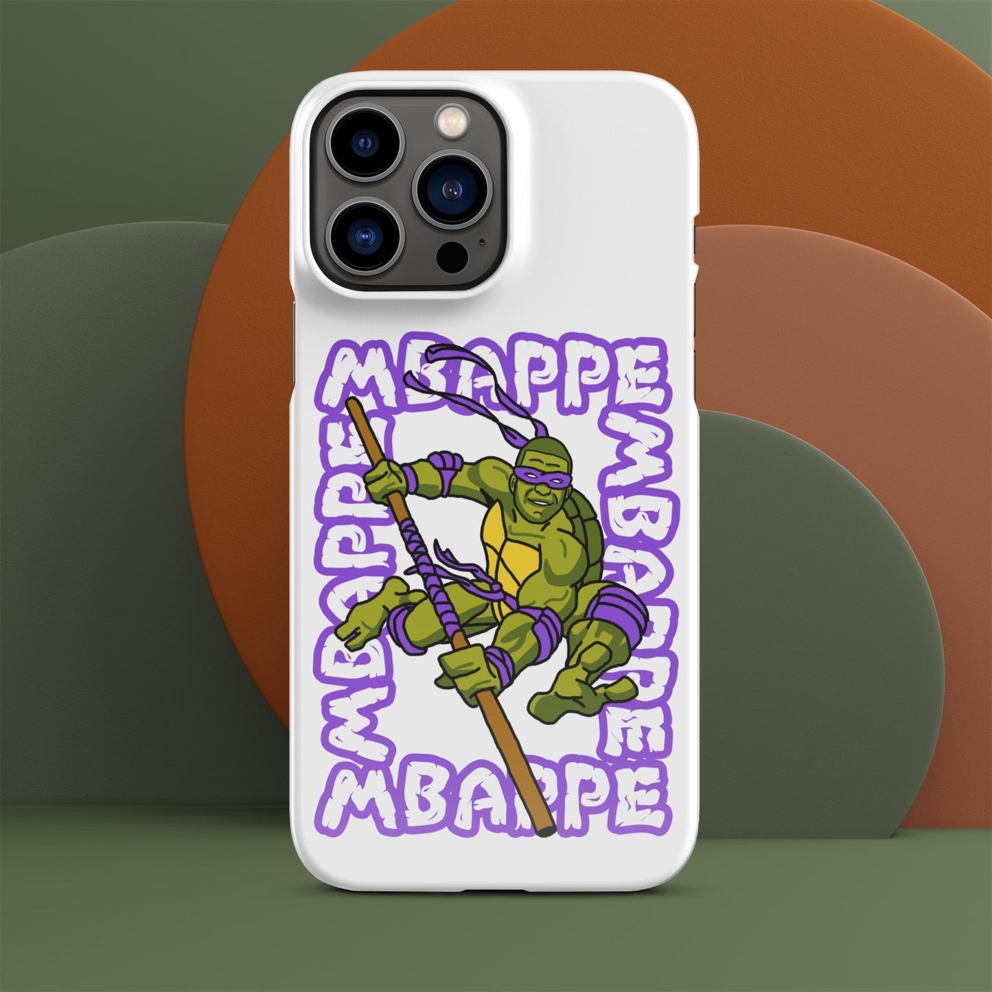 Kylian Mbappe Purple Ninja Turtle Donatello Snap case for iPhone® Glossy iPhone 13 Pro Max Mobile Phone Cases Football Kylian Mbappe Ninja Turtles PSG Real Madrid Next Cult Brand