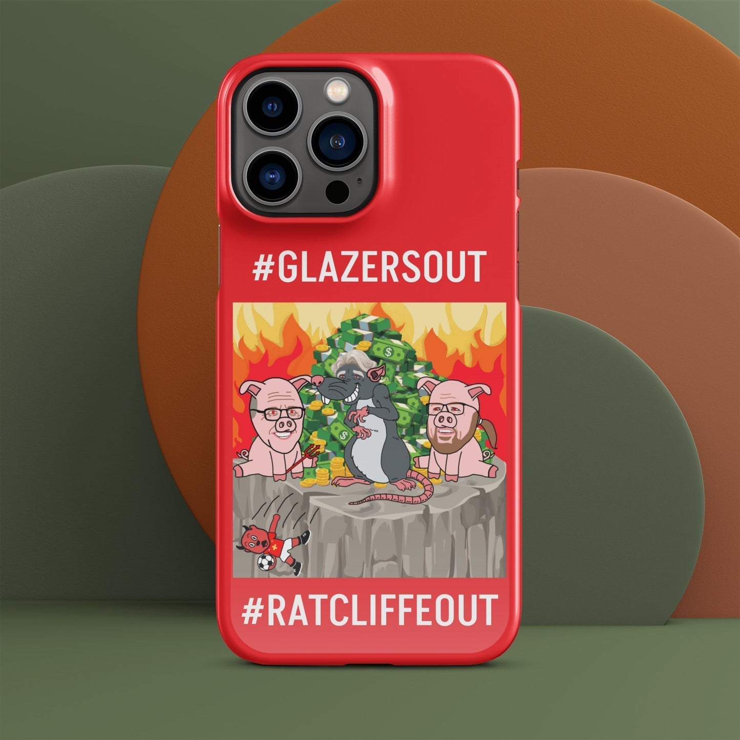 Manchester United Ratcliffe Out, Glazers Out Snap case for iPhone® red Glossy iPhone 13 Pro Max Mobile Phone Cases Football GlazersOut Manchester United RatcliffeOut Next Cult Brand