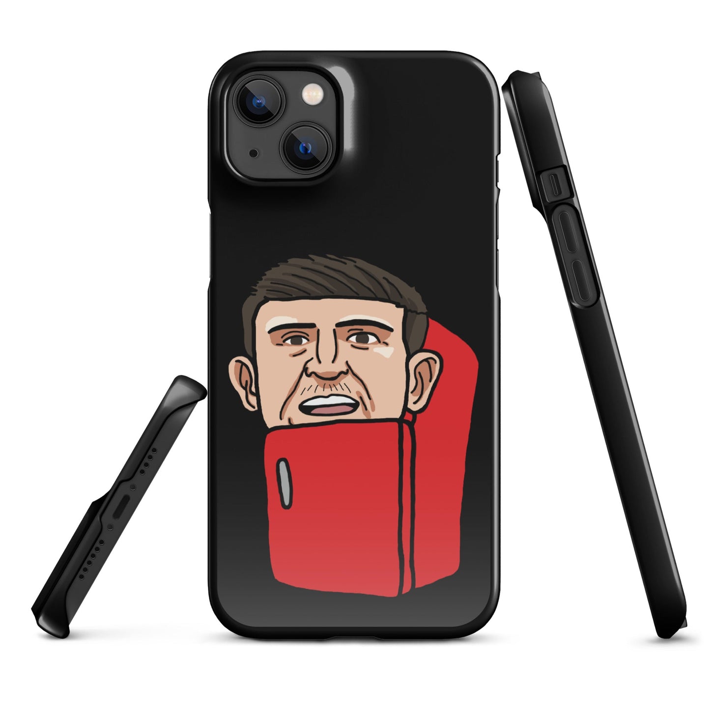 Harry ''The Fridge'' Maguire Snap Case for iPhone® Black Glossy iPhone 14 Plus Mobile Phone Cases Football Harry Maguire Manchester United The Fridge Next Cult Brand