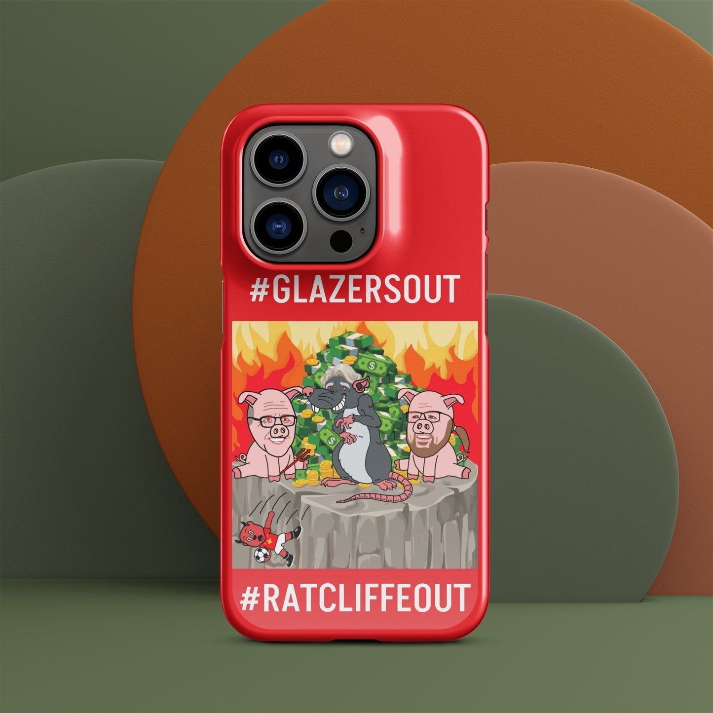Manchester United Ratcliffe Out, Glazers Out Snap case for iPhone® red Glossy iPhone 14 Pro Mobile Phone Cases Football GlazersOut Manchester United RatcliffeOut Next Cult Brand