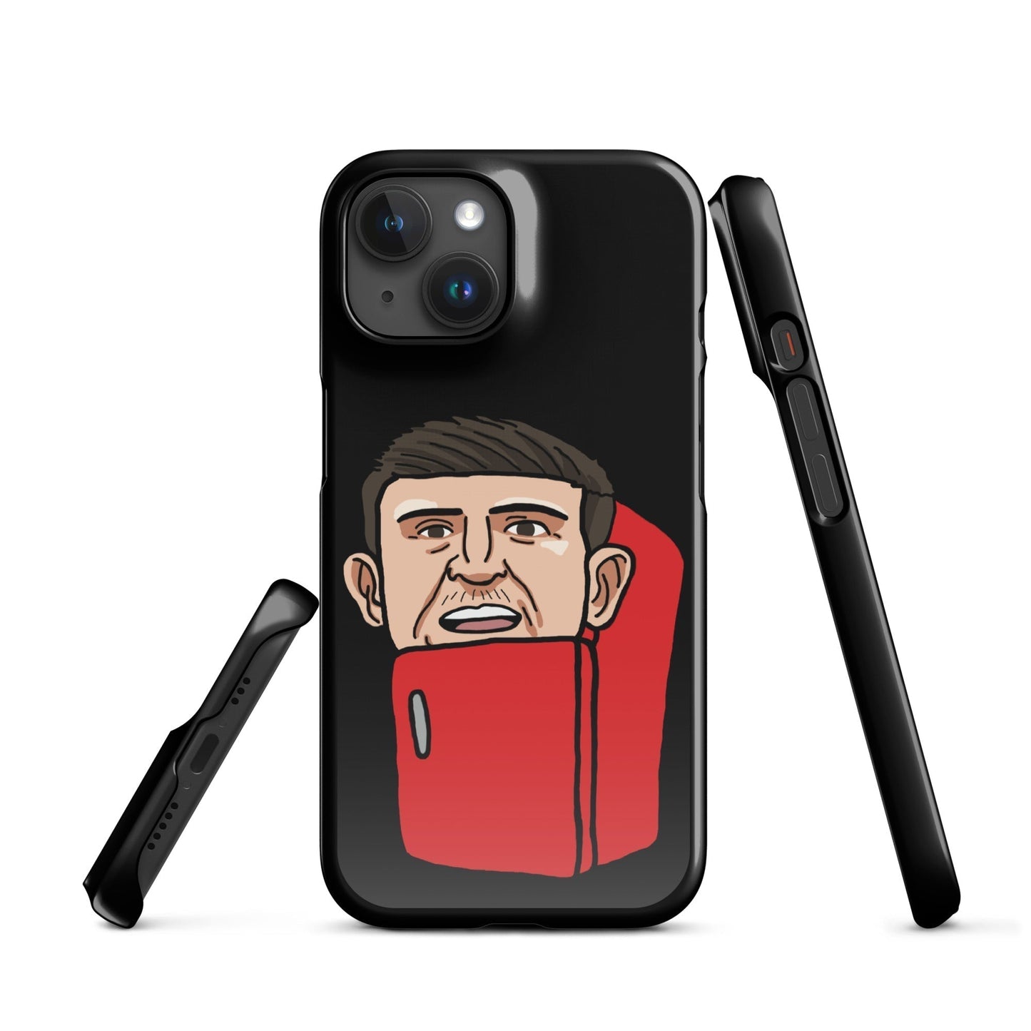 Harry ''The Fridge'' Maguire Snap Case for iPhone® Black Glossy iPhone 15 Mobile Phone Cases Football Harry Maguire Manchester United The Fridge Next Cult Brand