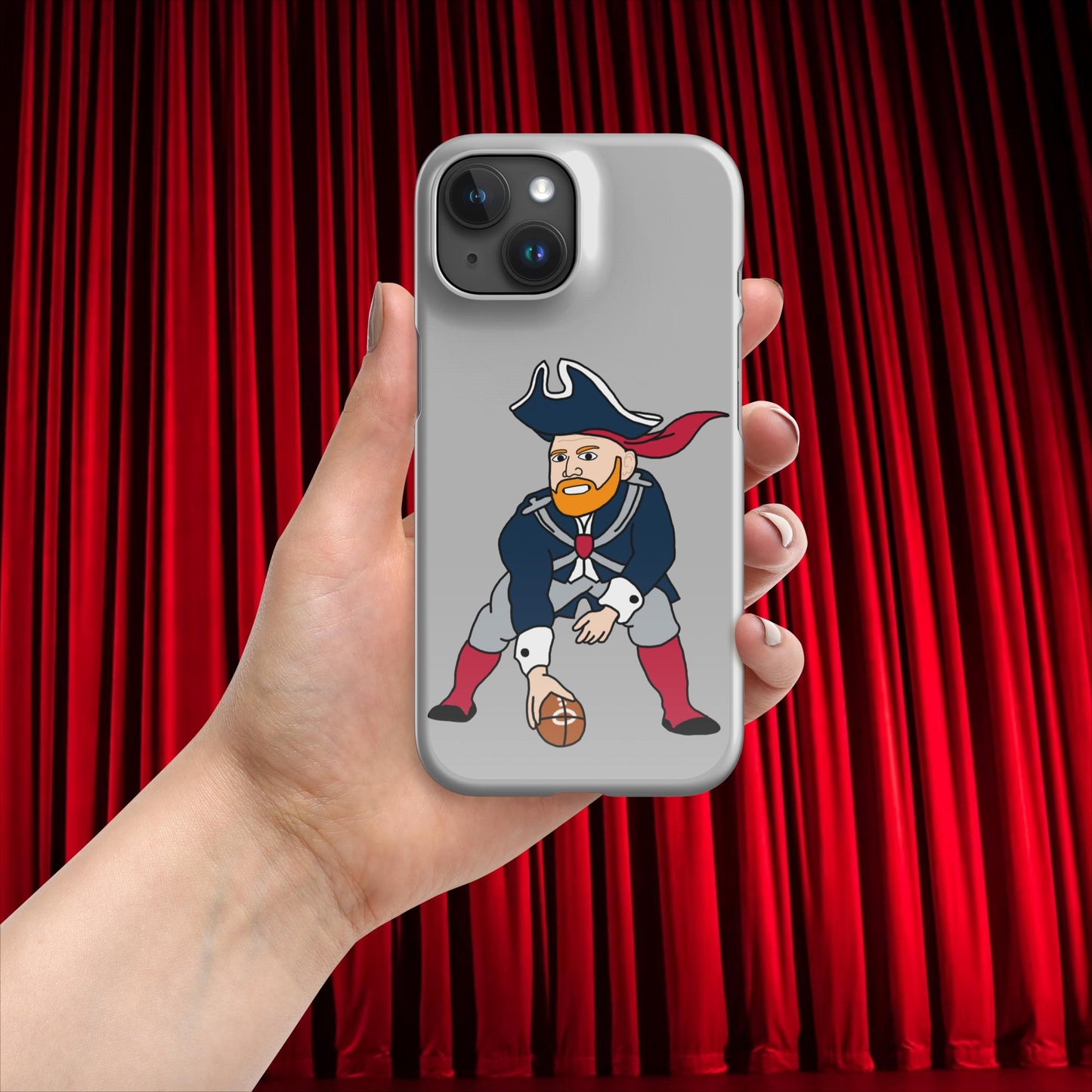 Bill Burrdy New England Patriots NFL Tom Brady Bill Burr Snap case for iPhone Glossy iPhone 15 American Football Bill Burr Monday Morning Podcast New England Patriots NFL Podcasts Stand-up Comedy Next Cult Brand