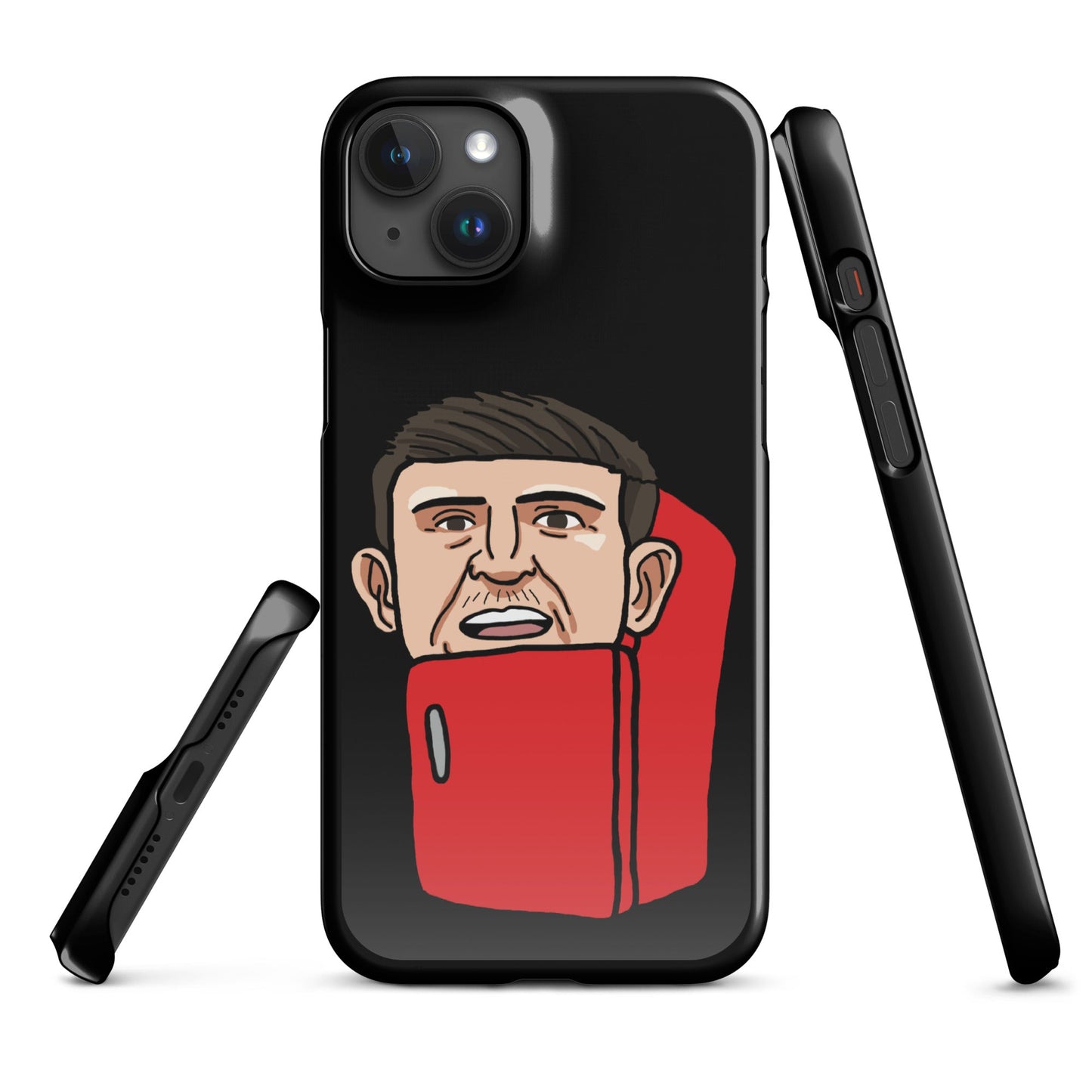 Harry ''The Fridge'' Maguire Snap Case for iPhone® Black Glossy iPhone 15 Plus Mobile Phone Cases Football Harry Maguire Manchester United The Fridge Next Cult Brand