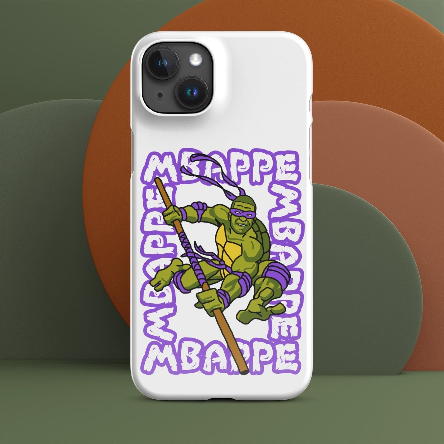 Kylian Mbappe Purple Ninja Turtle Donatello Snap case for iPhone® Glossy iPhone 15 Plus Mobile Phone Cases Football Kylian Mbappe Ninja Turtles PSG Real Madrid Next Cult Brand