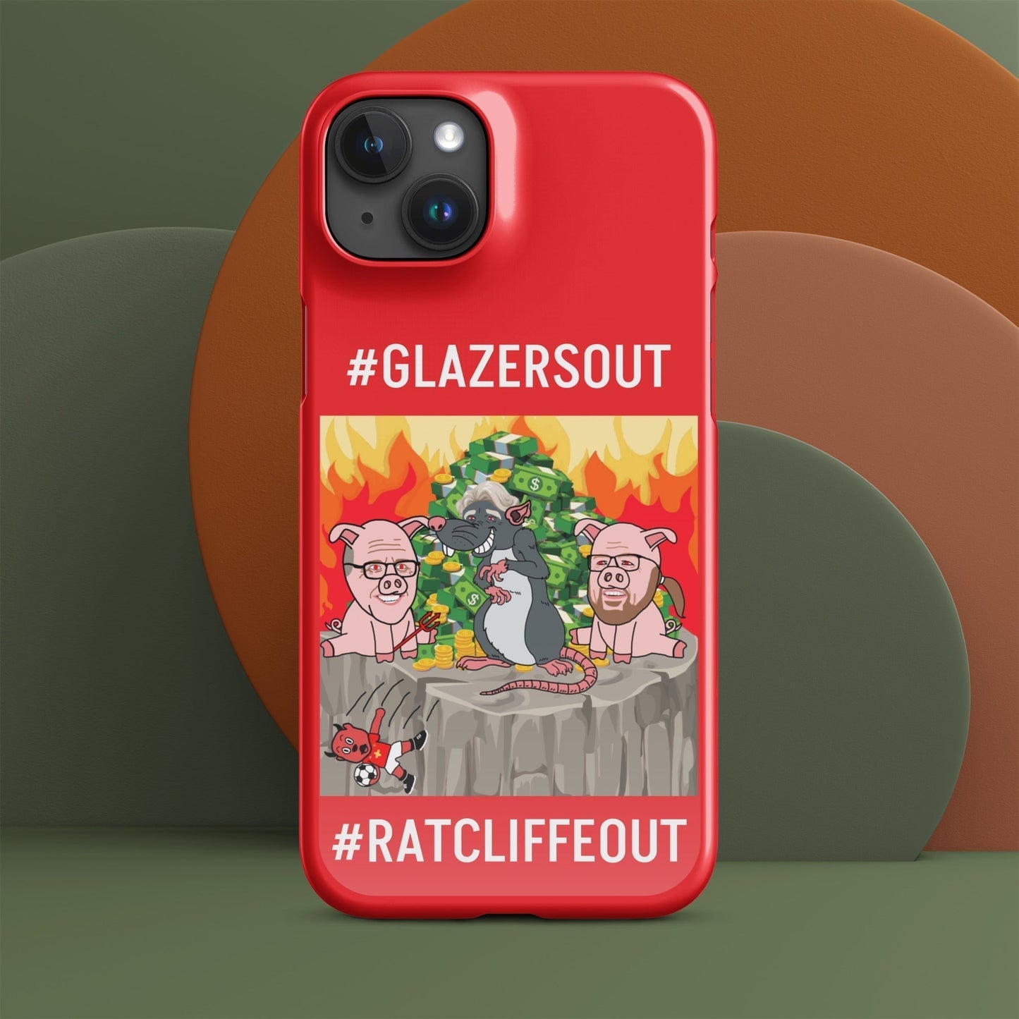Manchester United Ratcliffe Out, Glazers Out Snap case for iPhone® red Glossy iPhone 15 Plus Mobile Phone Cases Football GlazersOut Manchester United RatcliffeOut Next Cult Brand