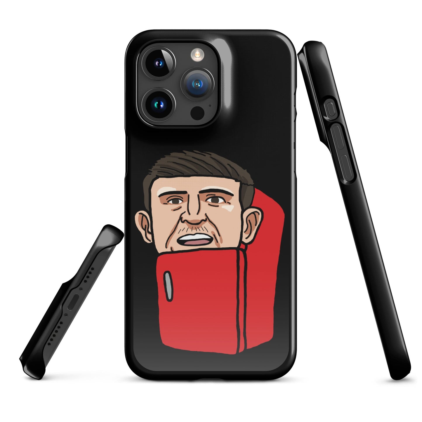 Harry ''The Fridge'' Maguire Snap Case for iPhone® Black Glossy iPhone 15 Pro Max Mobile Phone Cases Football Harry Maguire Manchester United The Fridge Next Cult Brand