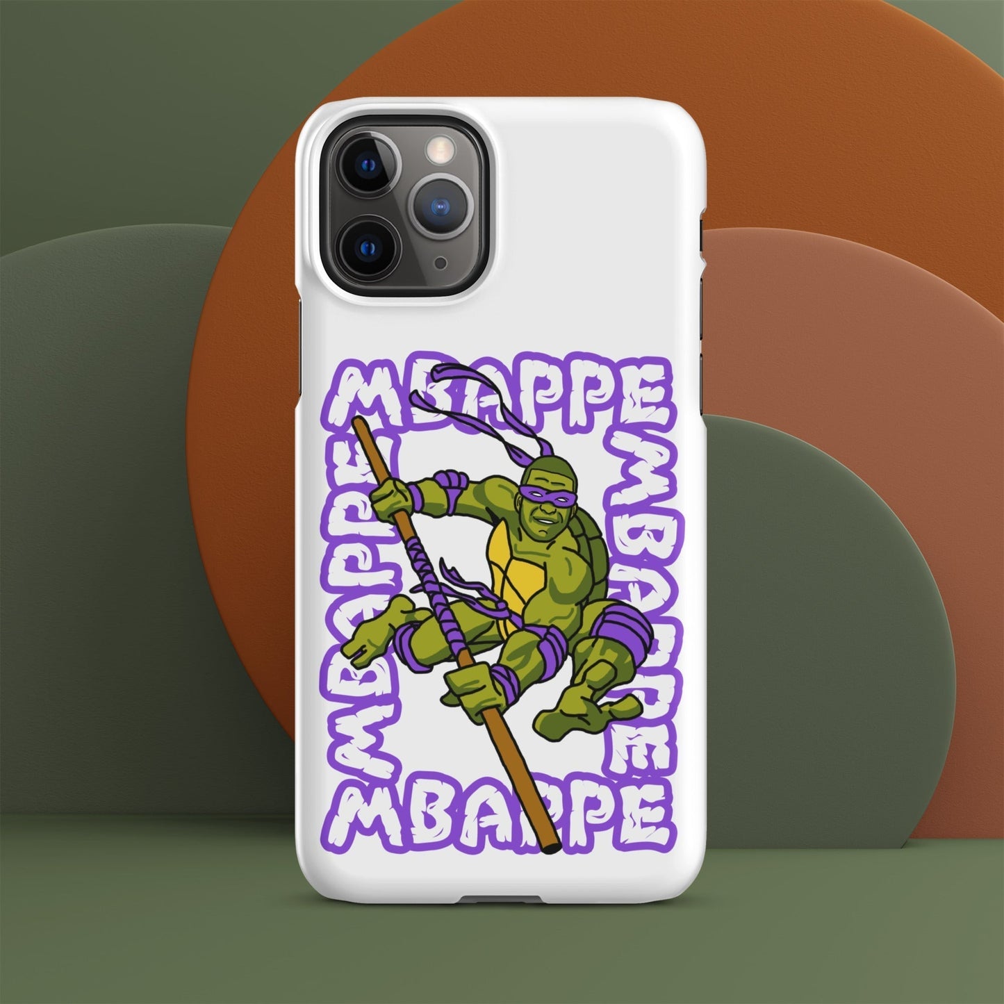 Kylian Mbappe Purple Ninja Turtle Donatello Snap case for iPhone® Matte iPhone 11 Pro Mobile Phone Cases Football Kylian Mbappe Ninja Turtles PSG Real Madrid Next Cult Brand