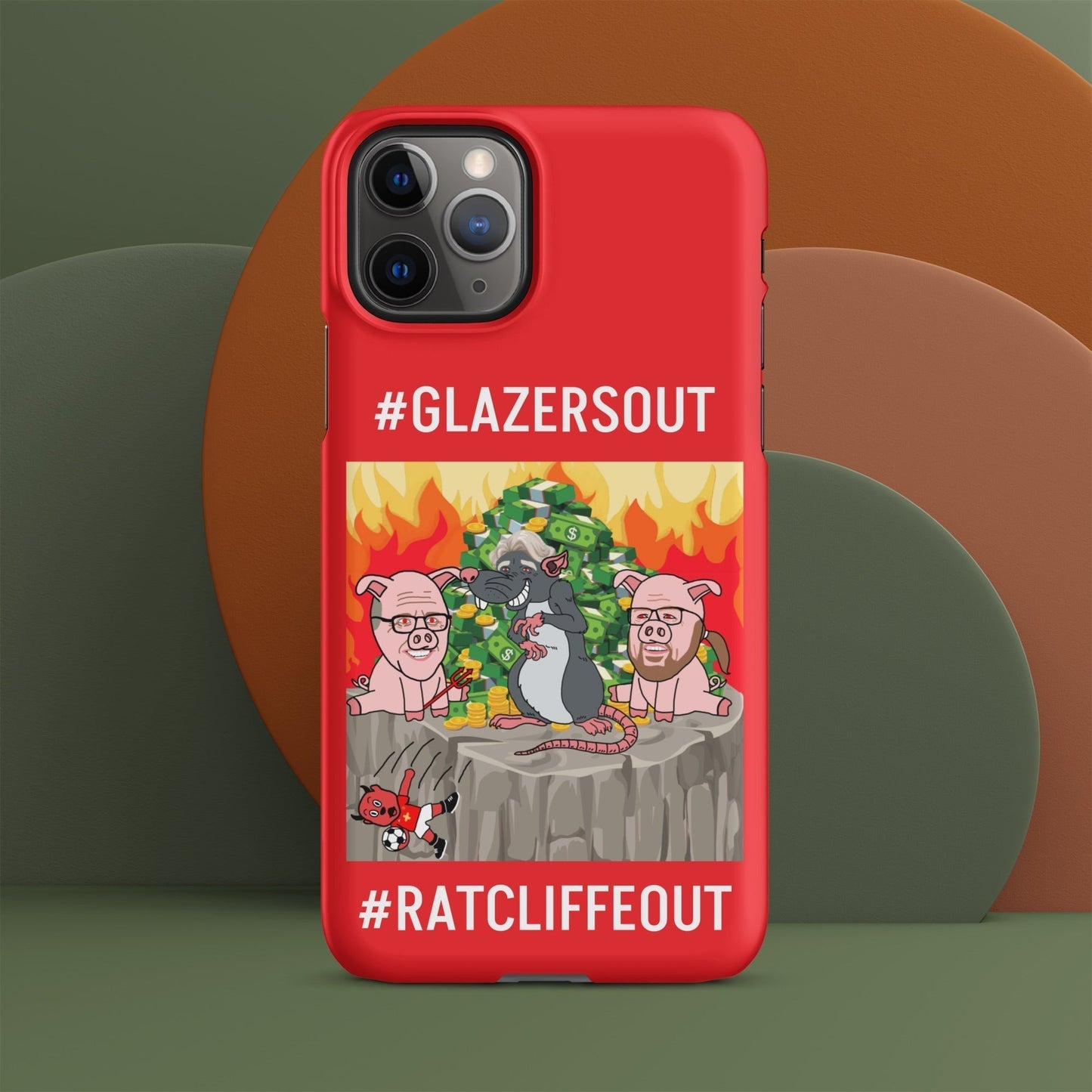 Manchester United Ratcliffe Out, Glazers Out Snap case for iPhone® red Matte iPhone 11 Pro Mobile Phone Cases Football GlazersOut Manchester United RatcliffeOut Next Cult Brand