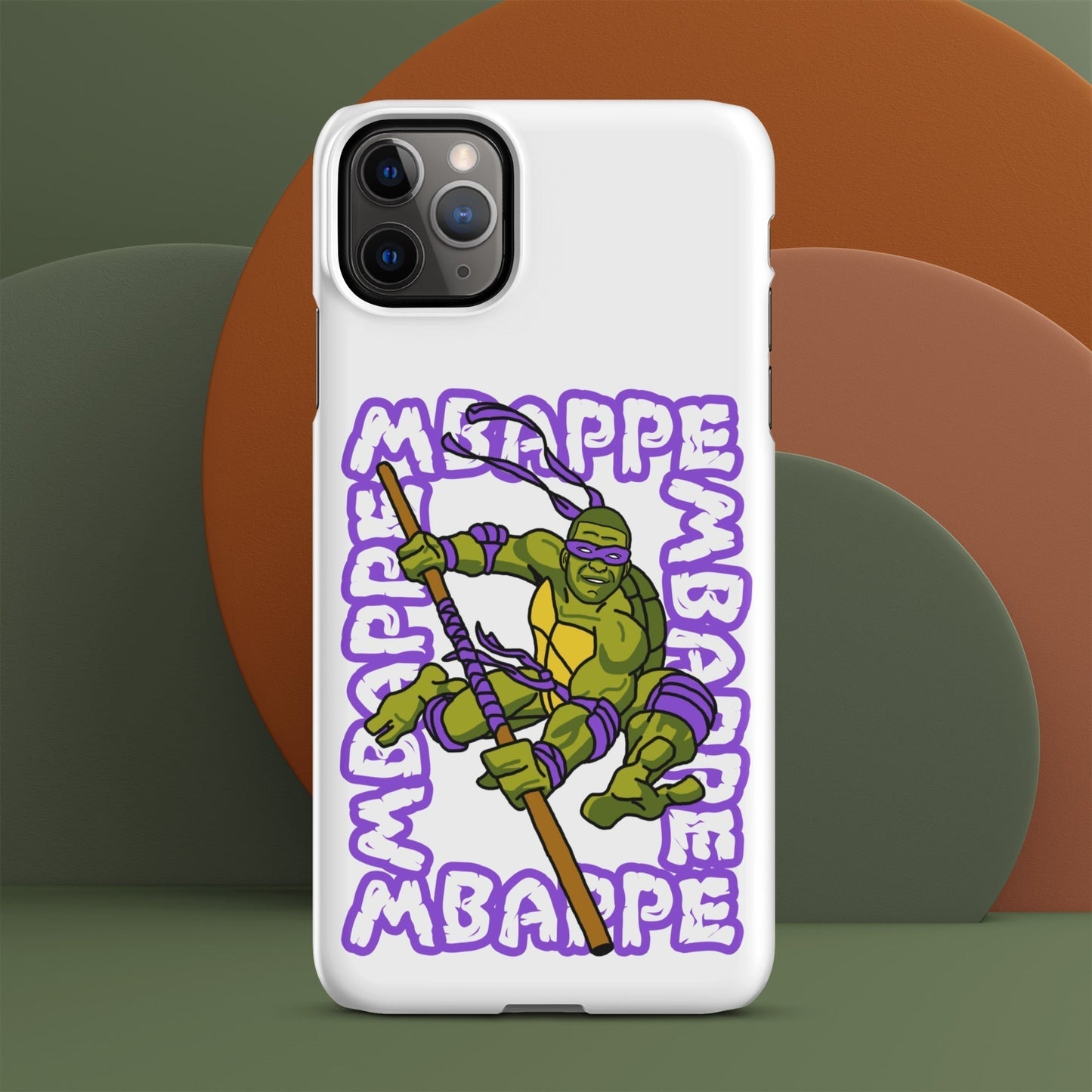 Kylian Mbappe Purple Ninja Turtle Donatello Snap case for iPhone® Matte iPhone 11 Pro Max Mobile Phone Cases Football Kylian Mbappe Ninja Turtles PSG Real Madrid Next Cult Brand