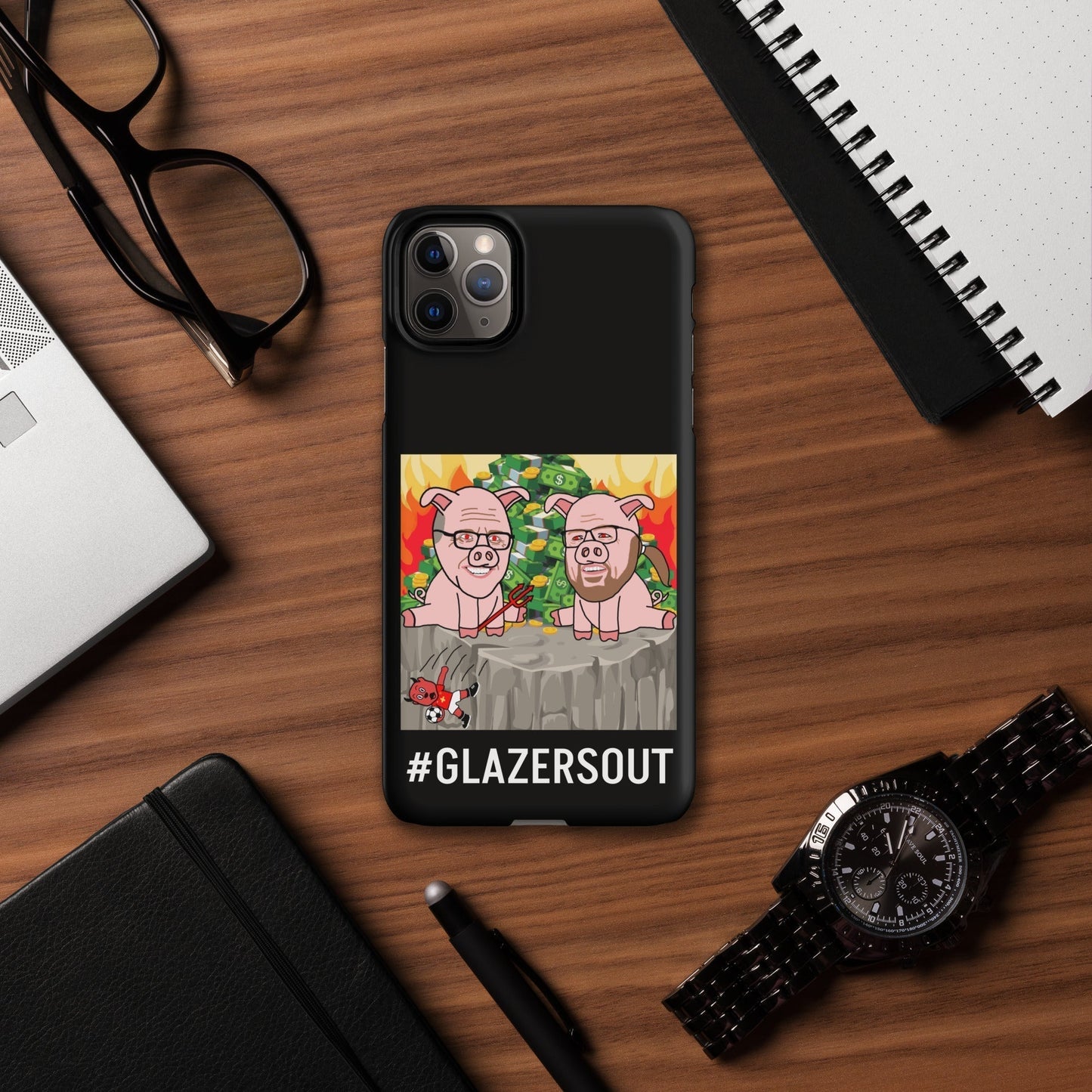 Glazers Out Manchester United Snap case for iPhone® black Matte iPhone 11 Pro Max Mobile Phone Cases Football GlazersOut Manchester United Next Cult Brand