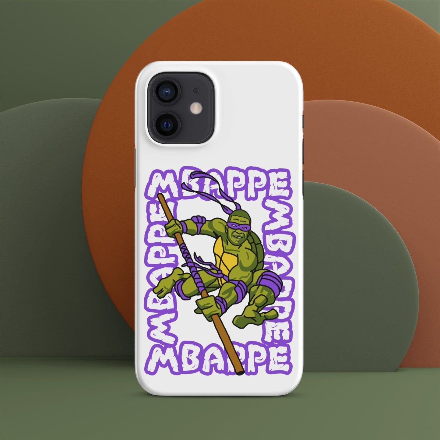Kylian Mbappe Purple Ninja Turtle Donatello Snap case for iPhone® Matte iPhone 12 Mobile Phone Cases Football Kylian Mbappe Ninja Turtles PSG Real Madrid Next Cult Brand