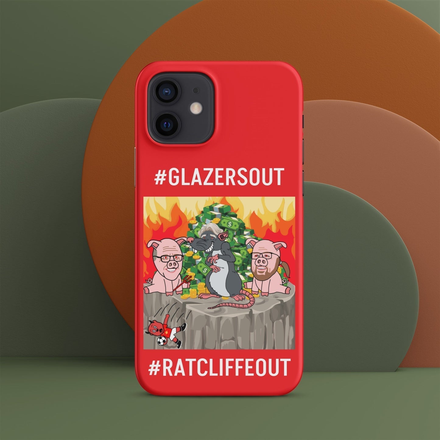 Manchester United Ratcliffe Out, Glazers Out Snap case for iPhone® red Matte iPhone 12 Mobile Phone Cases Football GlazersOut Manchester United RatcliffeOut Next Cult Brand