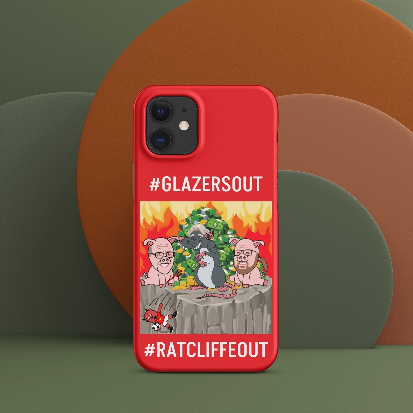 Manchester United Ratcliffe Out, Glazers Out Snap case for iPhone® red Matte iPhone 12 Mini Mobile Phone Cases Football GlazersOut Manchester United RatcliffeOut Next Cult Brand