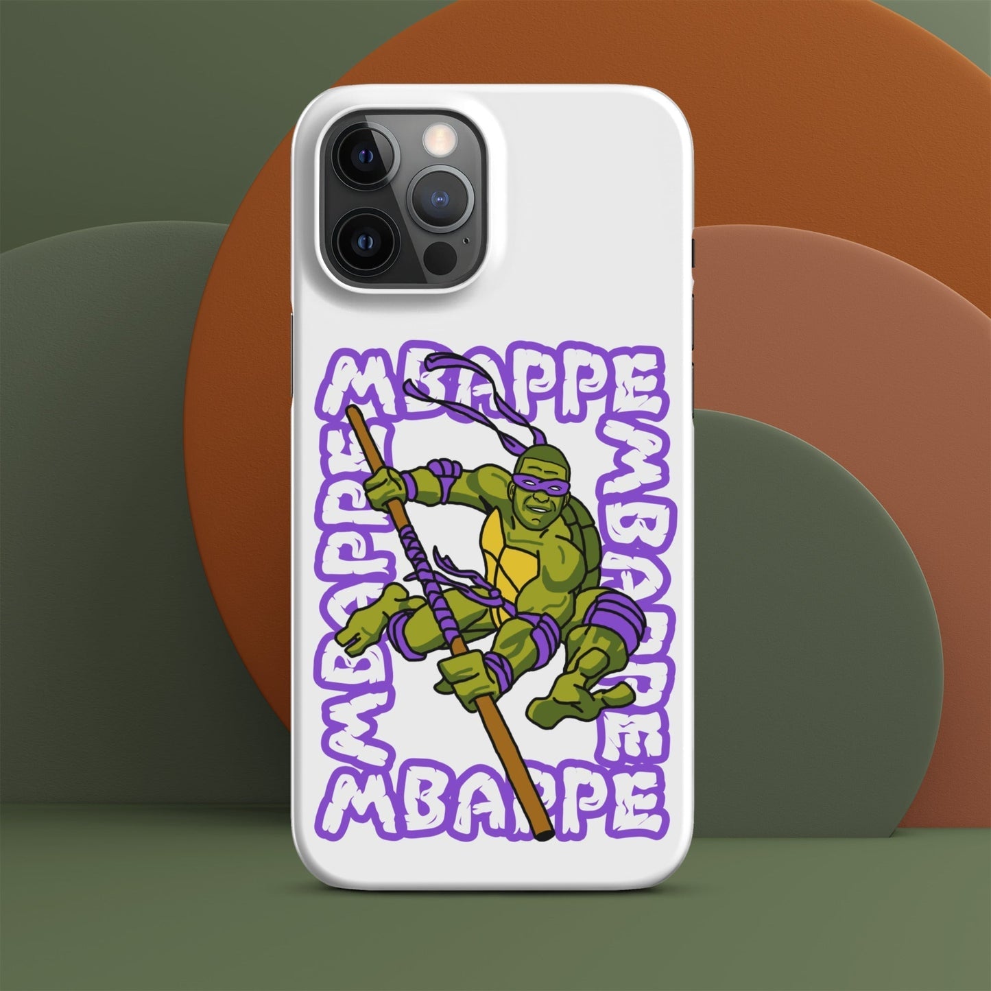 Kylian Mbappe Purple Ninja Turtle Donatello Snap case for iPhone® Matte iPhone 12 Pro Max Mobile Phone Cases Football Kylian Mbappe Ninja Turtles PSG Real Madrid Next Cult Brand
