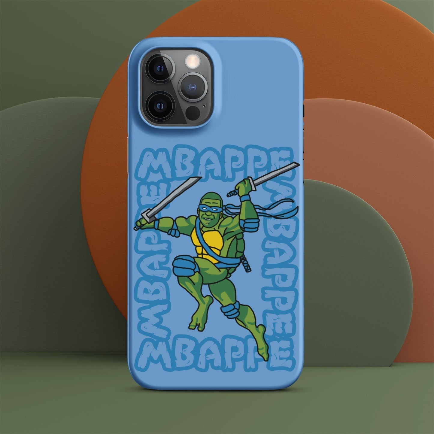 Kylian Mbappe Blue Ninja Turtle Leonardo Snap case for iPhone® Matte iPhone 12 Pro Max Mobile Phone Cases Football Kylian Mbappe Ninja Turtles PSG Real Madrid Next Cult Brand