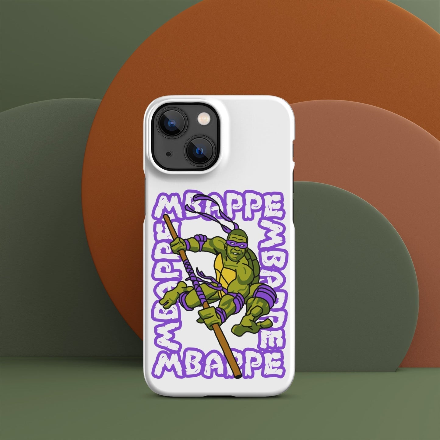 Kylian Mbappe Purple Ninja Turtle Donatello Snap case for iPhone® Matte iPhone 13 Mini Mobile Phone Cases Football Kylian Mbappe Ninja Turtles PSG Real Madrid Next Cult Brand