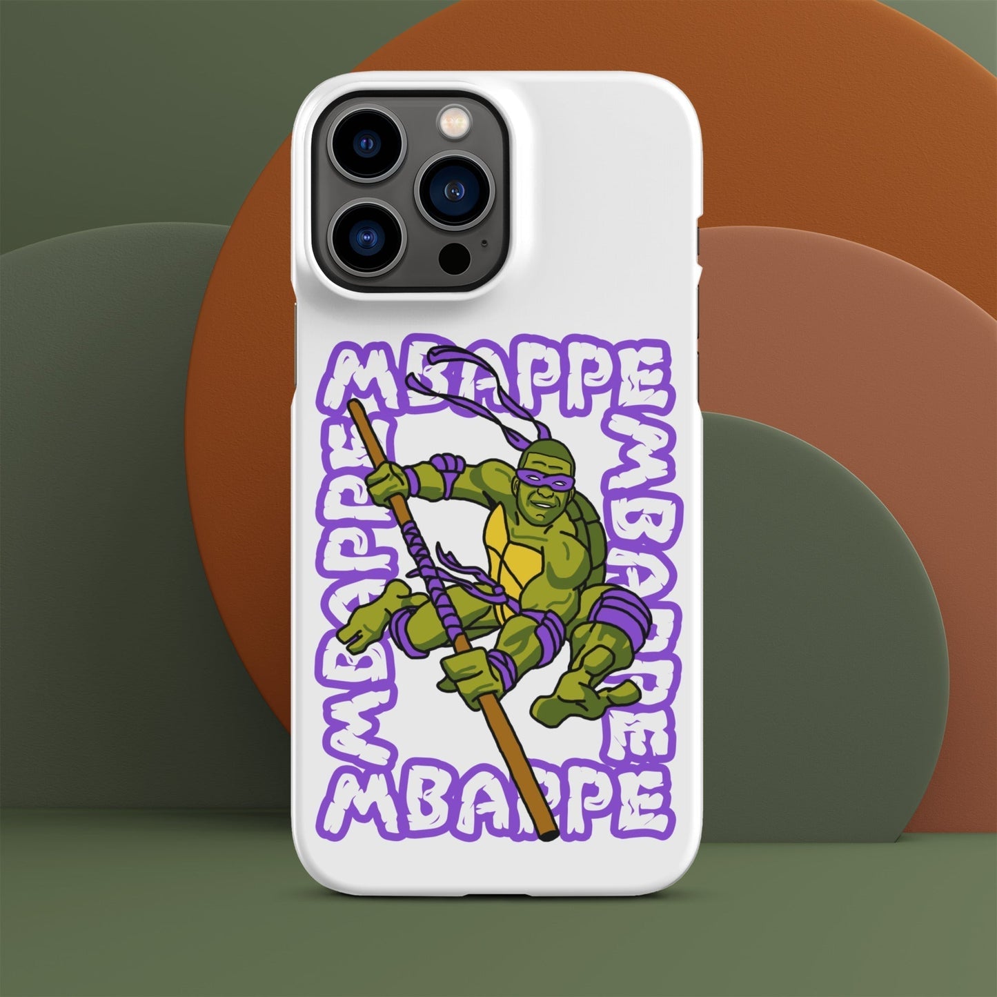 Kylian Mbappe Purple Ninja Turtle Donatello Snap case for iPhone® Matte iPhone 13 Pro Max Mobile Phone Cases Football Kylian Mbappe Ninja Turtles PSG Real Madrid Next Cult Brand