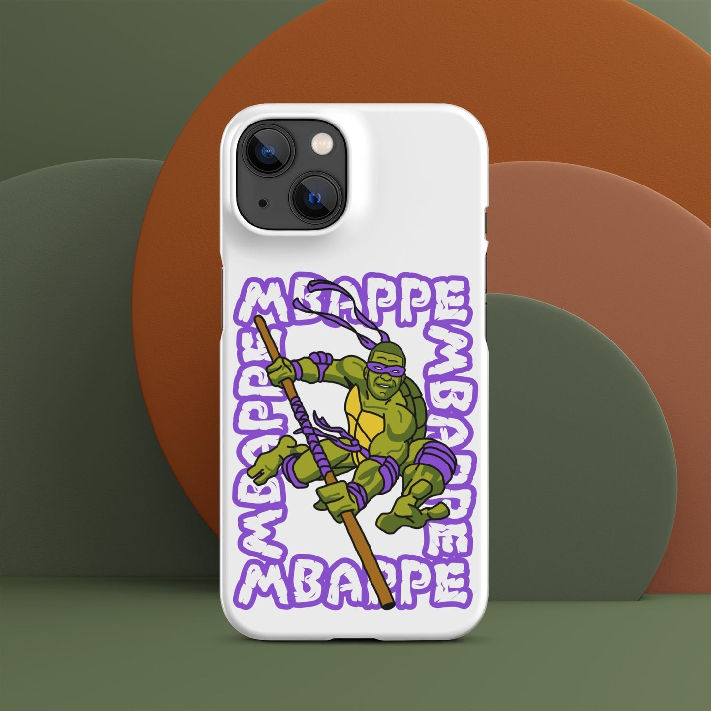 Kylian Mbappe Purple Ninja Turtle Donatello Snap case for iPhone® Matte iPhone 14 Mobile Phone Cases Football Kylian Mbappe Ninja Turtles PSG Real Madrid Next Cult Brand