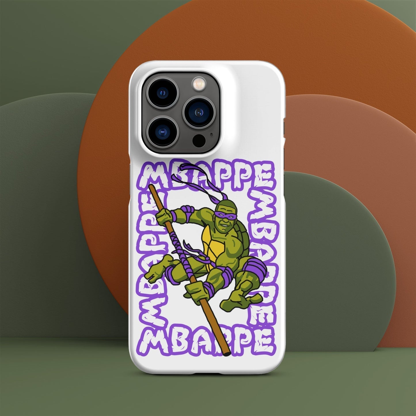 Kylian Mbappe Purple Ninja Turtle Donatello Snap case for iPhone® Matte iPhone 14 Pro Mobile Phone Cases Football Kylian Mbappe Ninja Turtles PSG Real Madrid Next Cult Brand