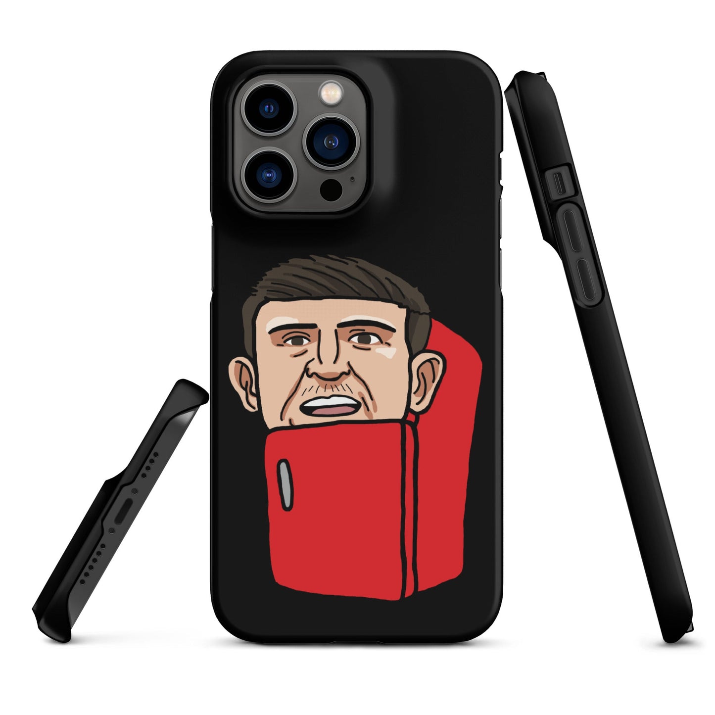 Harry ''The Fridge'' Maguire Snap Case for iPhone® Black Matte iPhone 14 Pro Max Mobile Phone Cases Football Harry Maguire Manchester United The Fridge Next Cult Brand