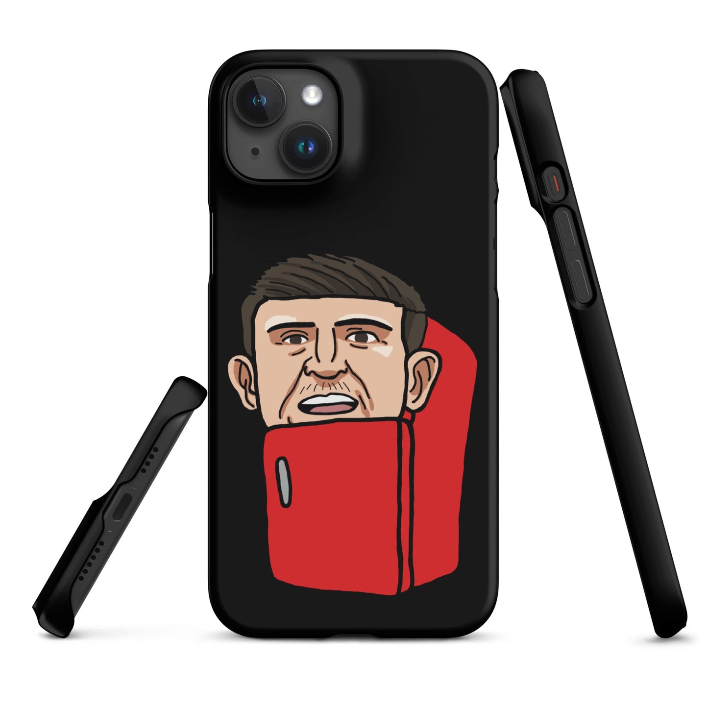 Harry ''The Fridge'' Maguire Snap Case for iPhone® Black Matte iPhone 15 Plus Mobile Phone Cases Football Harry Maguire Manchester United The Fridge Next Cult Brand