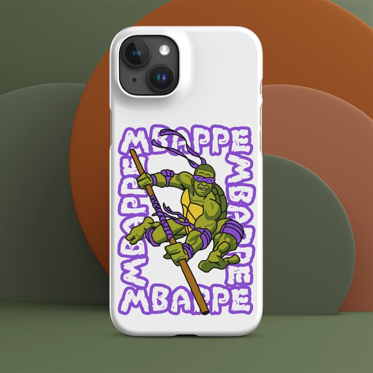 Kylian Mbappe Purple Ninja Turtle Donatello Snap case for iPhone® Matte iPhone 15 Plus Mobile Phone Cases Football Kylian Mbappe Ninja Turtles PSG Real Madrid Next Cult Brand