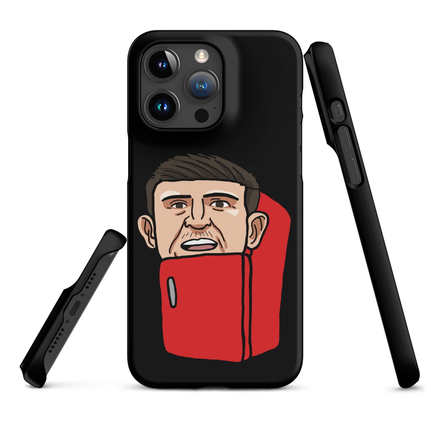Harry ''The Fridge'' Maguire Snap Case for iPhone® Black Matte iPhone 15 Pro Max Mobile Phone Cases Football Harry Maguire Manchester United The Fridge Next Cult Brand