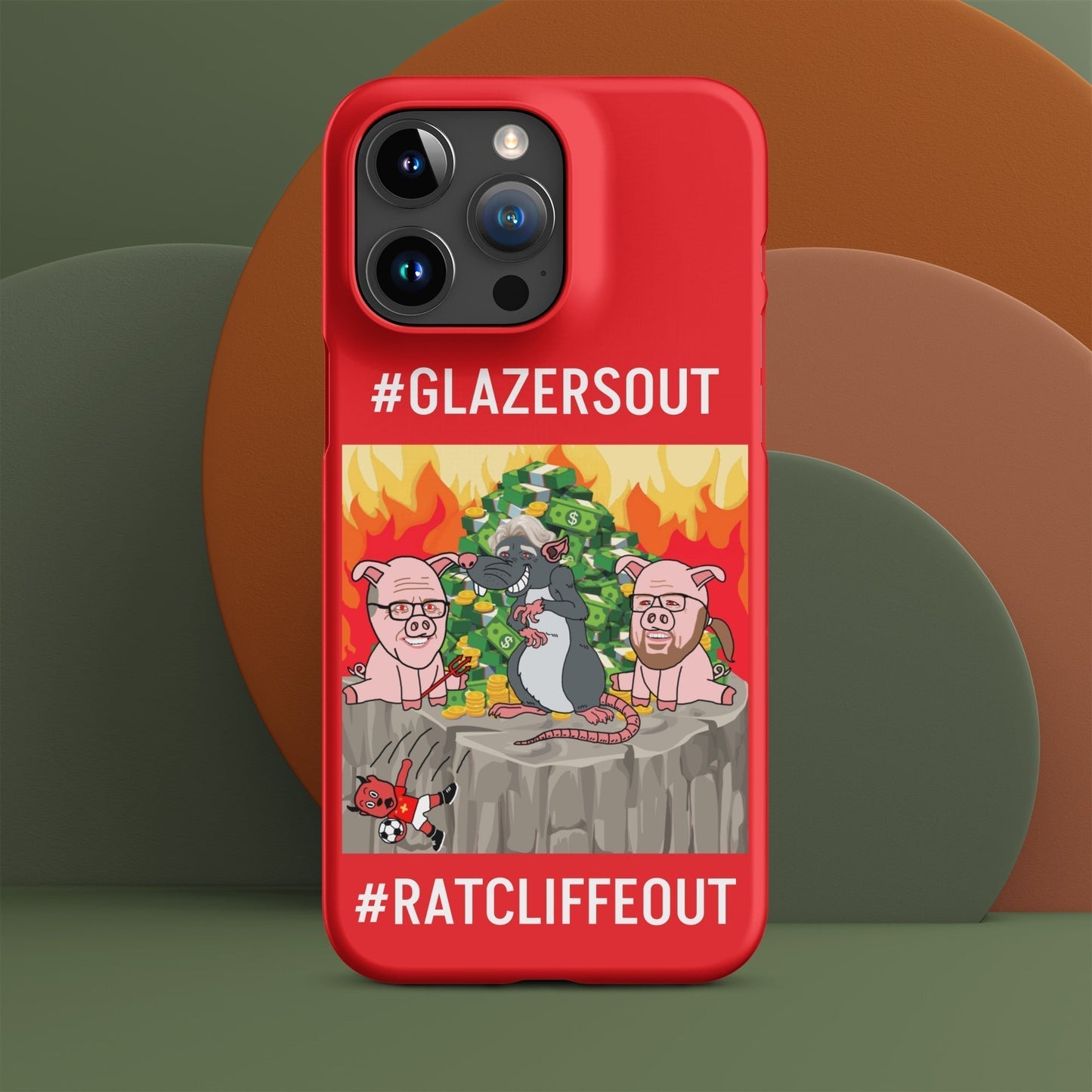 Manchester United Ratcliffe Out, Glazers Out Snap case for iPhone® red Matte iPhone 15 Pro Max Mobile Phone Cases Football GlazersOut Manchester United RatcliffeOut Next Cult Brand