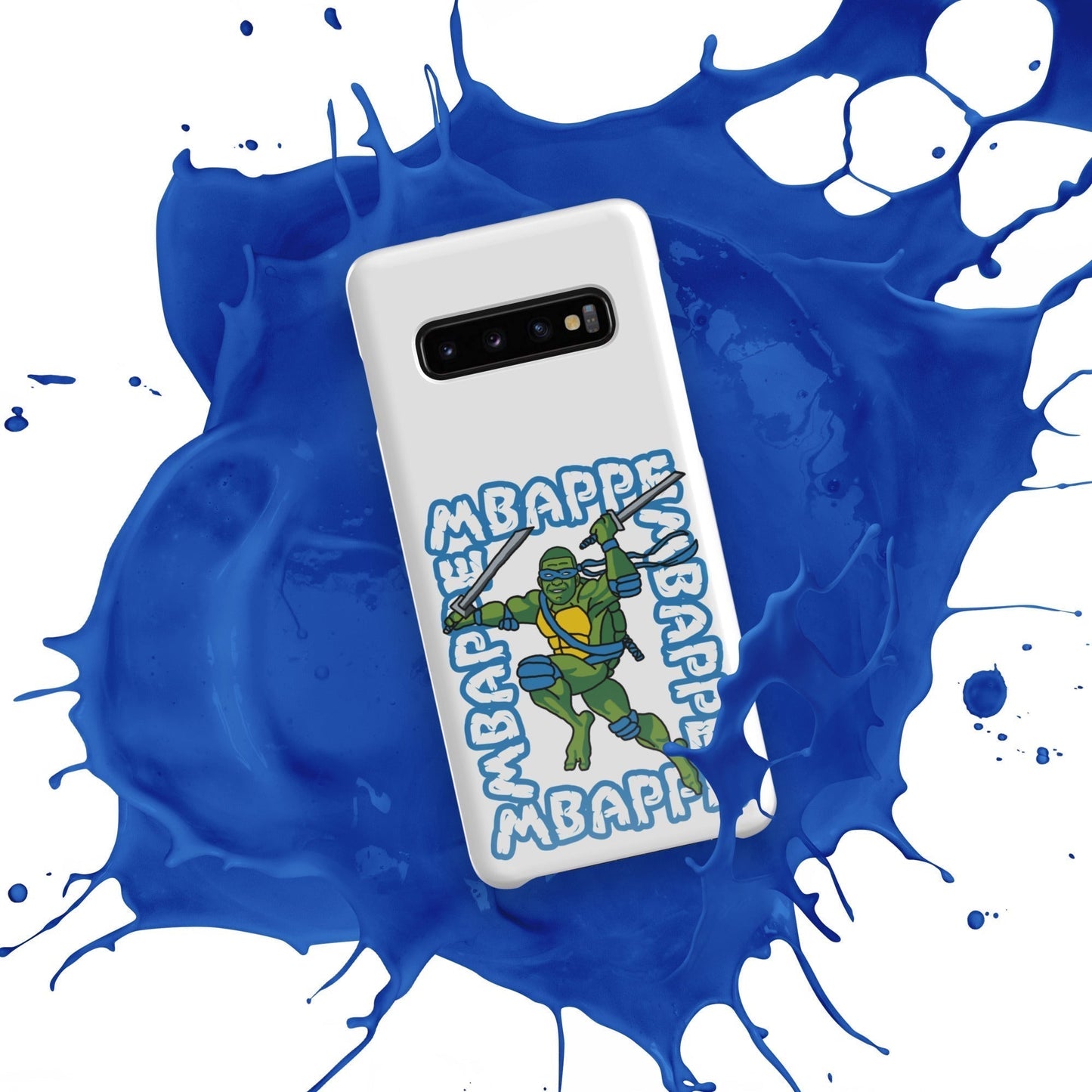 Kylian Mbappe Blue Ninja Turtle Leonardo Snap case for Samsung® Glossy Samsung Galaxy S10 Mobile Phone Cases Football Kylian Mbappe Ninja Turtles PSG Real Madrid Next Cult Brand