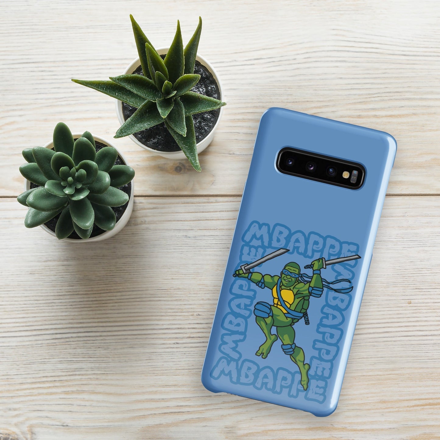 Kylian Mbappe Blue Ninja Turtle Leonardo Snap case for Samsung® Glossy Samsung Galaxy S10 Mobile Phone Cases Football Kylian Mbappe Ninja Turtles PSG Real Madrid Next Cult Brand