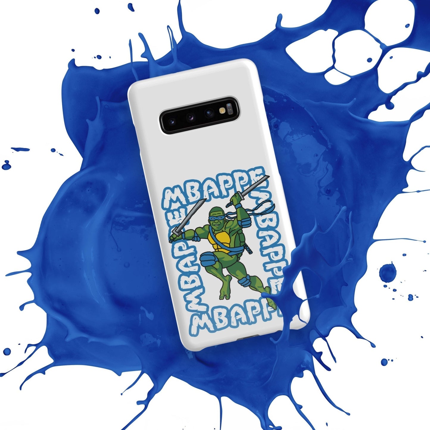 Kylian Mbappe Blue Ninja Turtle Leonardo Snap case for Samsung® Glossy Samsung Galaxy S10 Plus Mobile Phone Cases Football Kylian Mbappe Ninja Turtles PSG Real Madrid Next Cult Brand