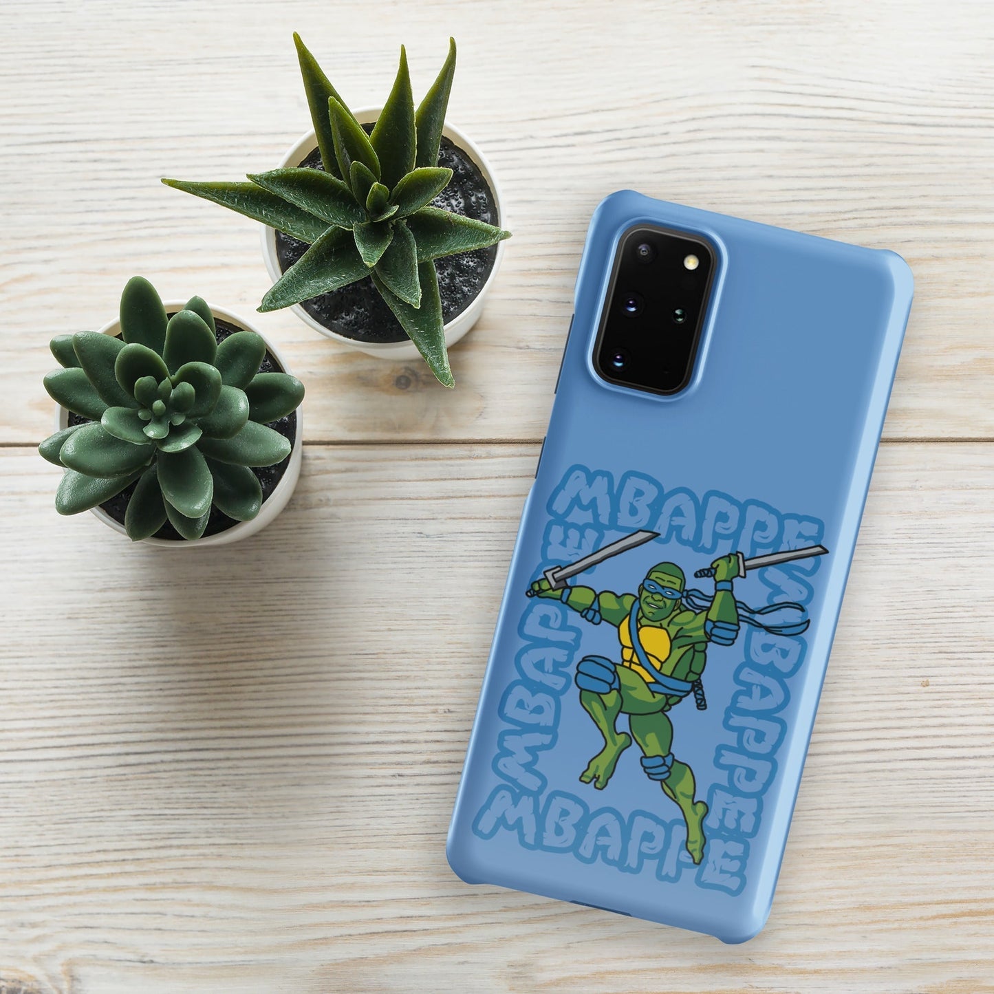 Kylian Mbappe Blue Ninja Turtle Leonardo Snap case for Samsung® Glossy Samsung Galaxy S20 Plus Mobile Phone Cases Football Kylian Mbappe Ninja Turtles PSG Real Madrid Next Cult Brand