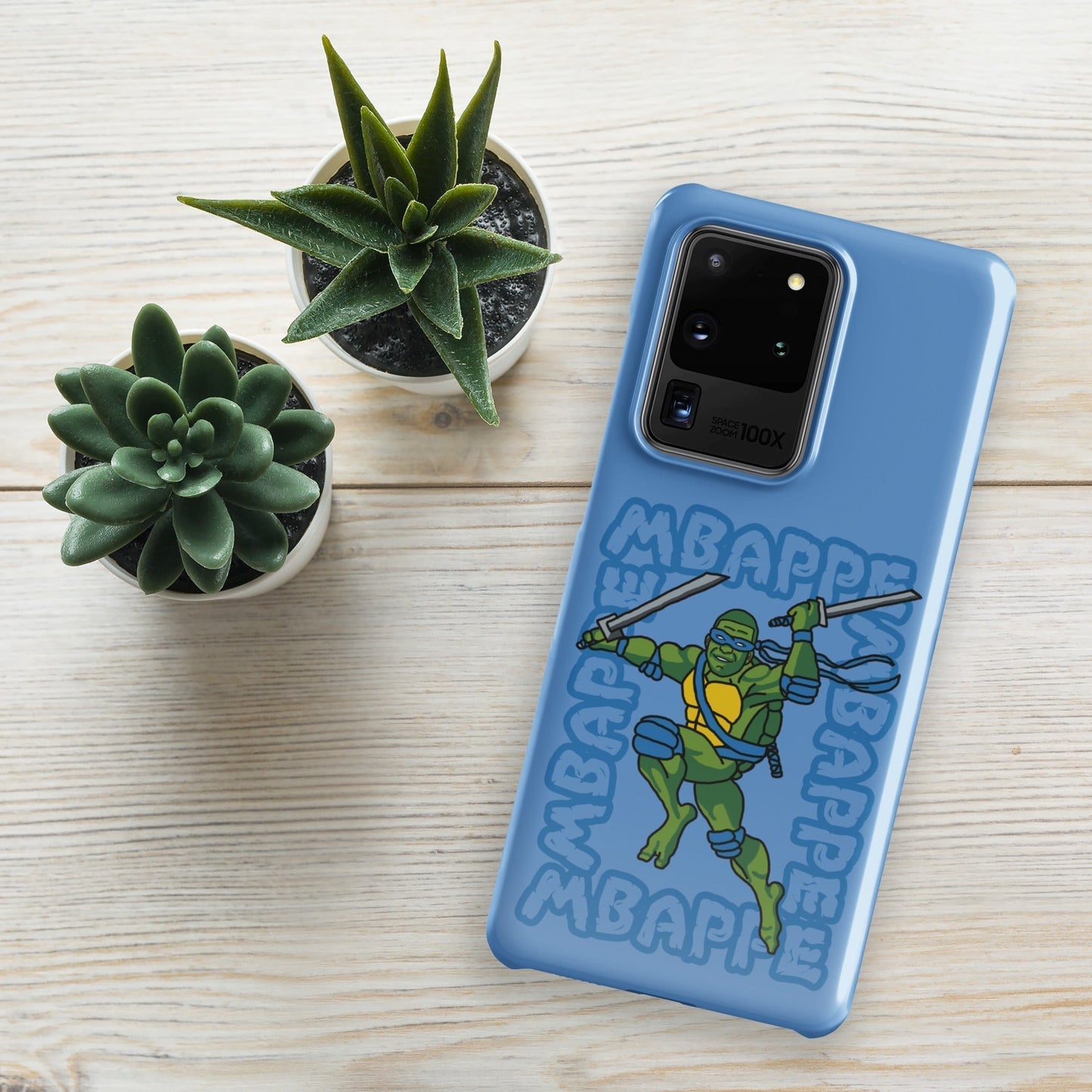 Kylian Mbappe Blue Ninja Turtle Leonardo Snap case for Samsung® Glossy Samsung Galaxy S20 Ultra Mobile Phone Cases Football Kylian Mbappe Ninja Turtles PSG Real Madrid Next Cult Brand