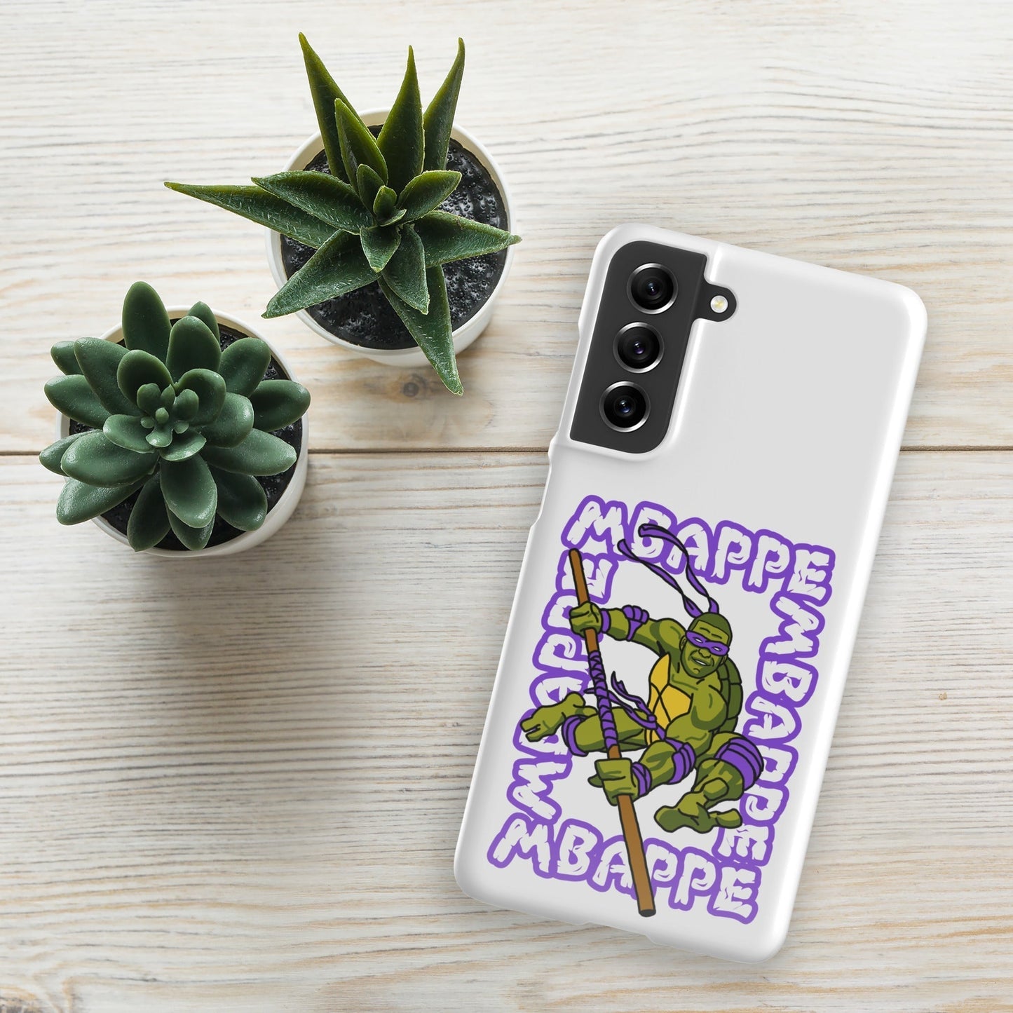Kylian Mbappe Purple Ninja Turtle Donatello Snap case for Samsung® Glossy Samsung Galaxy S21 FE Mobile Phone Cases Football Kylian Mbappe Ninja Turtles PSG Real Madrid Next Cult Brand