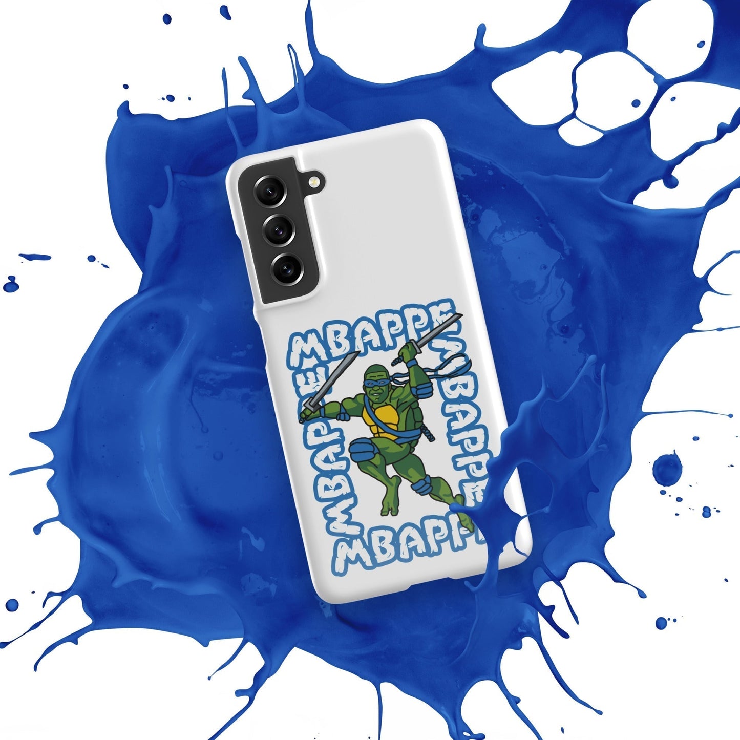 Kylian Mbappe Blue Ninja Turtle Leonardo Snap case for Samsung® Glossy Samsung Galaxy S21 FE Mobile Phone Cases Football Kylian Mbappe Ninja Turtles PSG Real Madrid Next Cult Brand