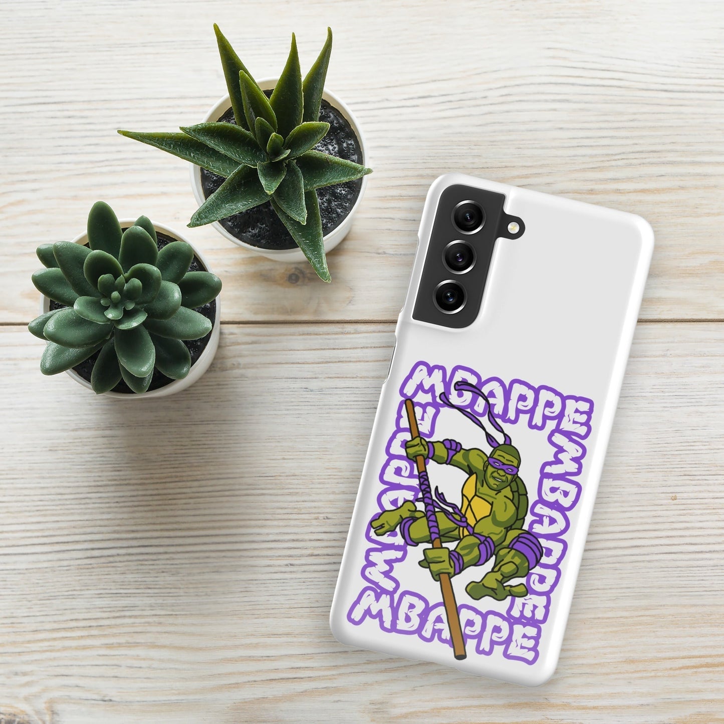 Kylian Mbappe Purple Ninja Turtle Donatello Snap case for Samsung® Glossy Samsung Galaxy S21 Mobile Phone Cases Football Kylian Mbappe Ninja Turtles PSG Real Madrid Next Cult Brand