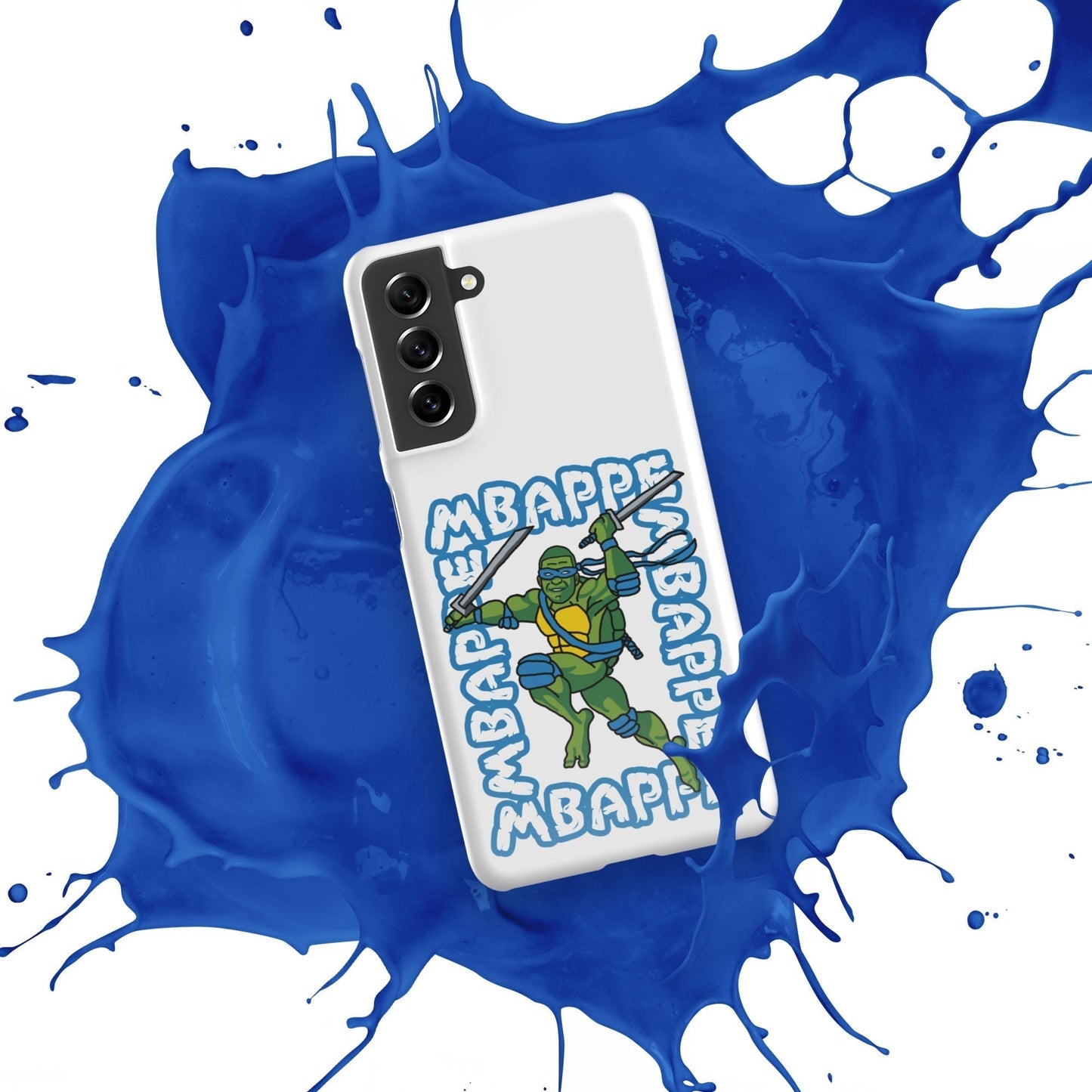 Kylian Mbappe Blue Ninja Turtle Leonardo Snap case for Samsung® Glossy Samsung Galaxy S21 Mobile Phone Cases Football Kylian Mbappe Ninja Turtles PSG Real Madrid Next Cult Brand