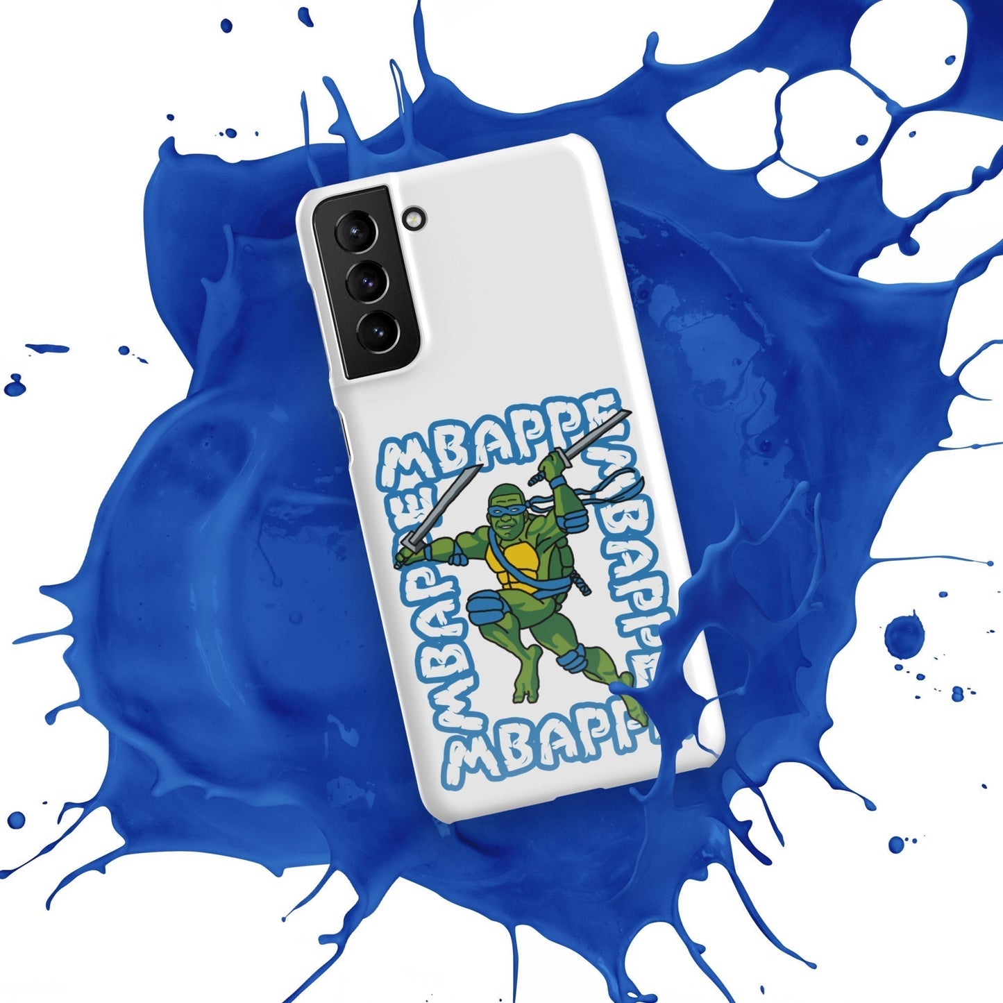 Kylian Mbappe Blue Ninja Turtle Leonardo Snap case for Samsung® Glossy Samsung Galaxy S21 Plus Mobile Phone Cases Football Kylian Mbappe Ninja Turtles PSG Real Madrid Next Cult Brand