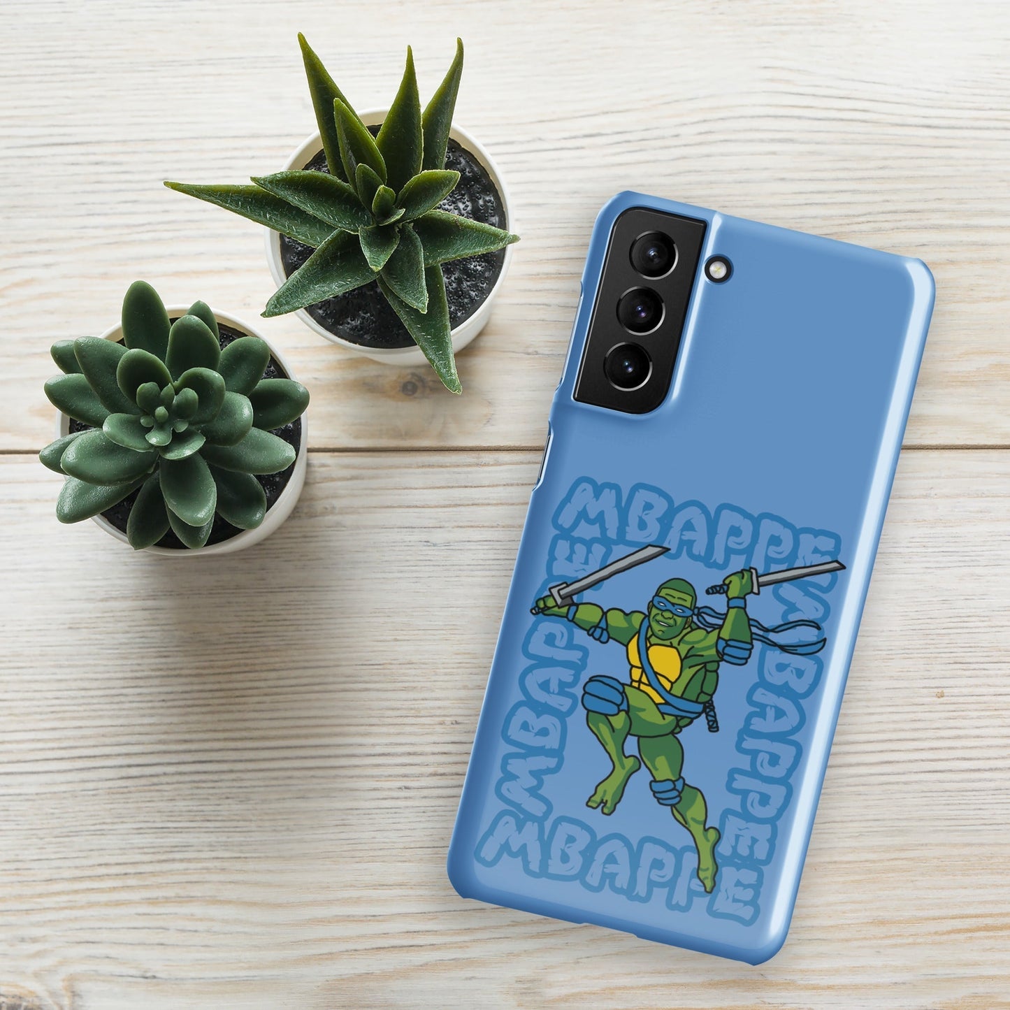 Kylian Mbappe Blue Ninja Turtle Leonardo Snap case for Samsung® Glossy Samsung Galaxy S21 Plus Mobile Phone Cases Football Kylian Mbappe Ninja Turtles PSG Real Madrid Next Cult Brand