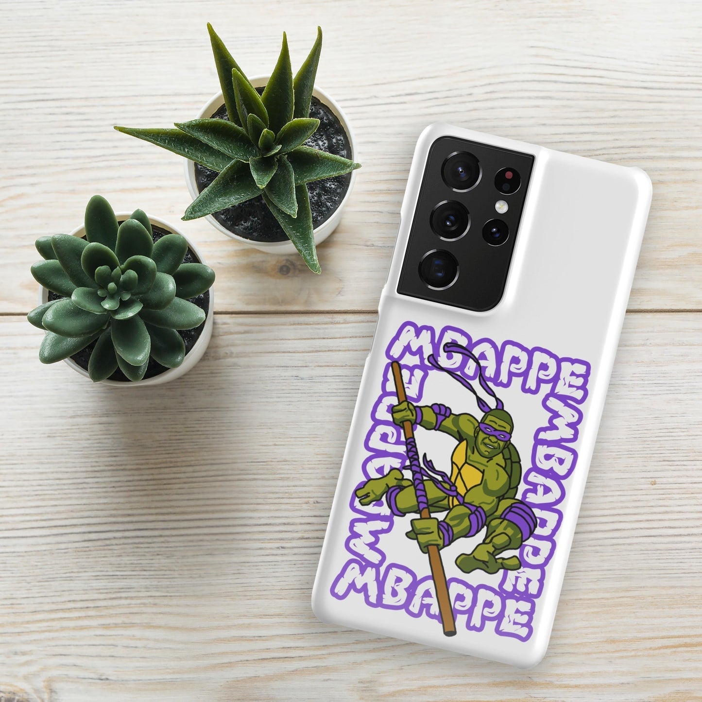 Kylian Mbappe Purple Ninja Turtle Donatello Snap case for Samsung® Glossy Samsung Galaxy S21 Ultra Mobile Phone Cases Football Kylian Mbappe Ninja Turtles PSG Real Madrid Next Cult Brand